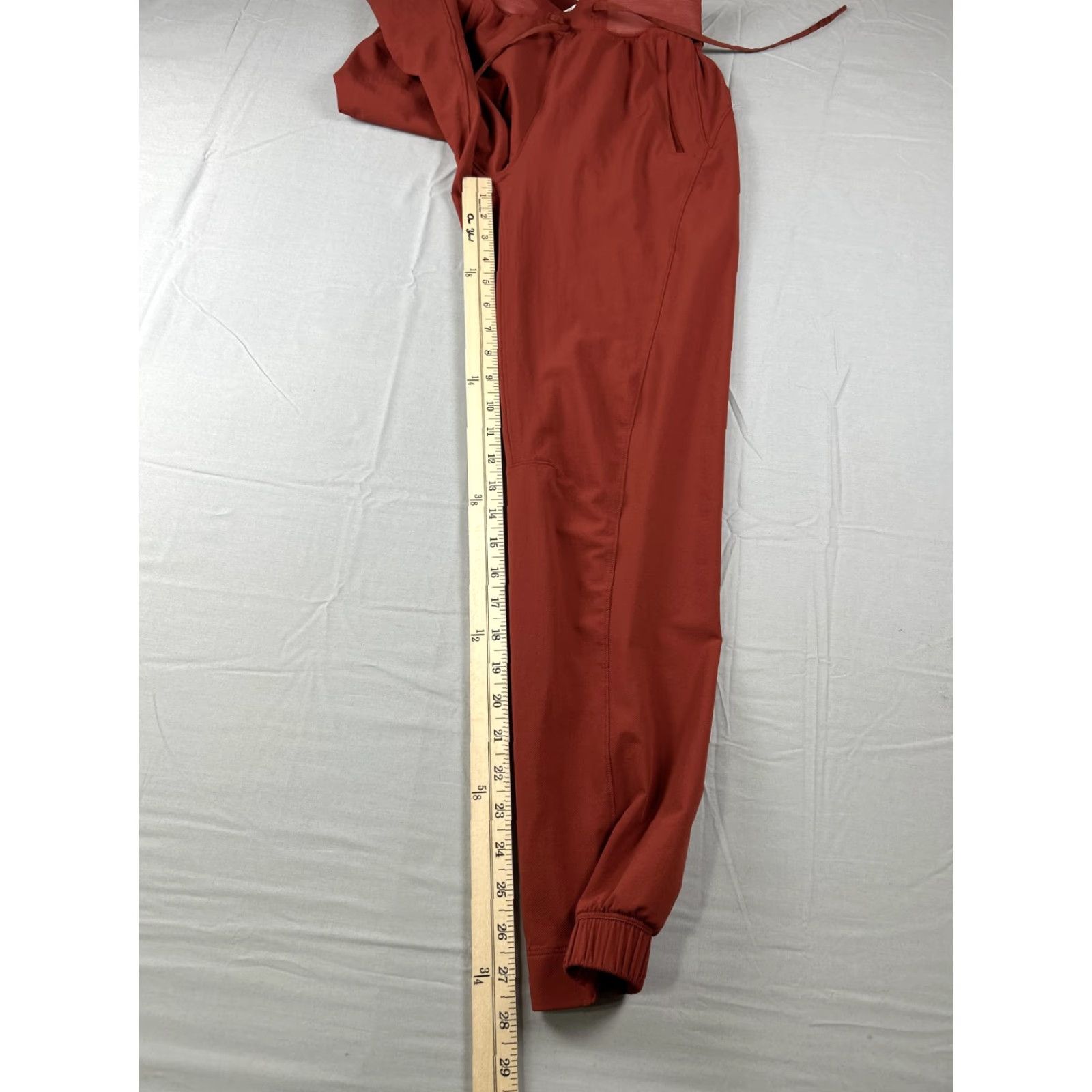 Lululemon Lululemon Jogger Pants Womens 2 Orange High Rise Elastic Waist Pockets Knit Nylon Spandex Tapered 28.5in Inseam Size 26" / US 2 / IT 38 - 6 Thumbnail