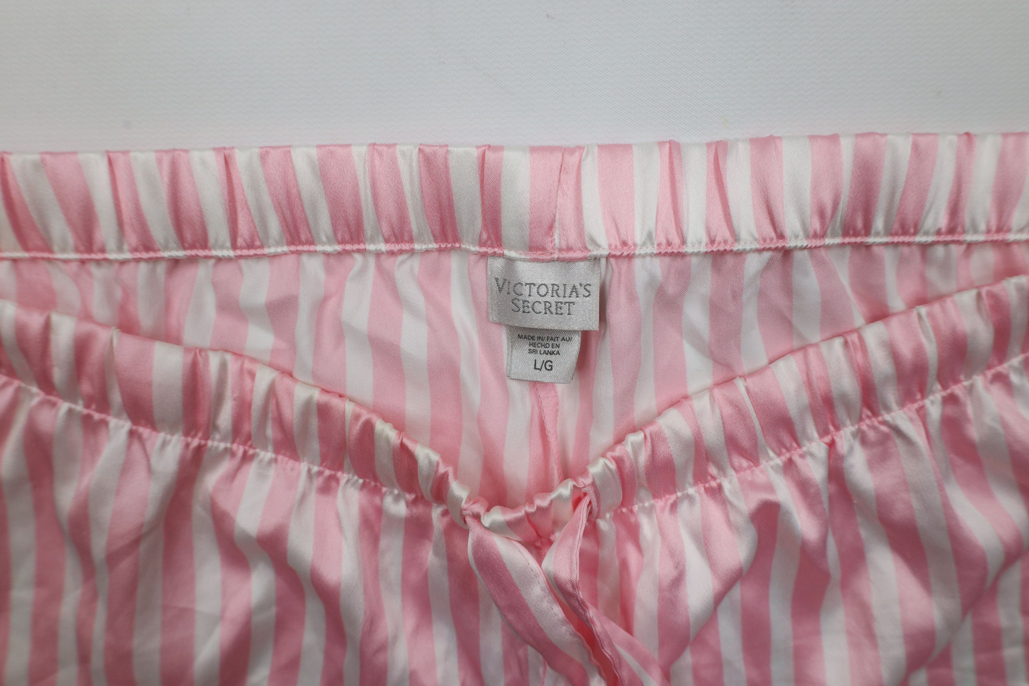 Victoria's Secret × Vintage Vintage Victoria's Secret Silky Polyester Striped Pajamas Size L / US 10 / IT 46 - 22 Thumbnail