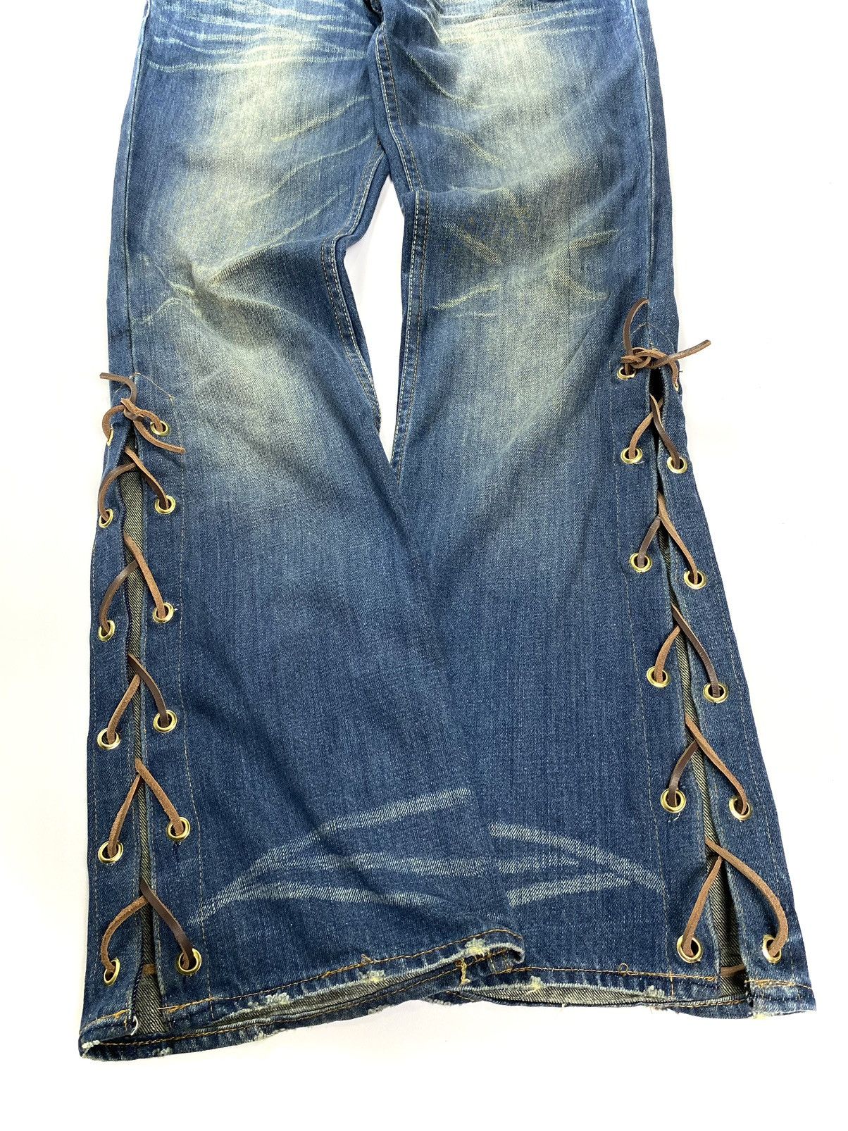 GOSTAR DE FUGA Lace up flare jeans rootthree ifsixwasnine lgb style Size US 30 / EU 46 - 4 Thumbnail