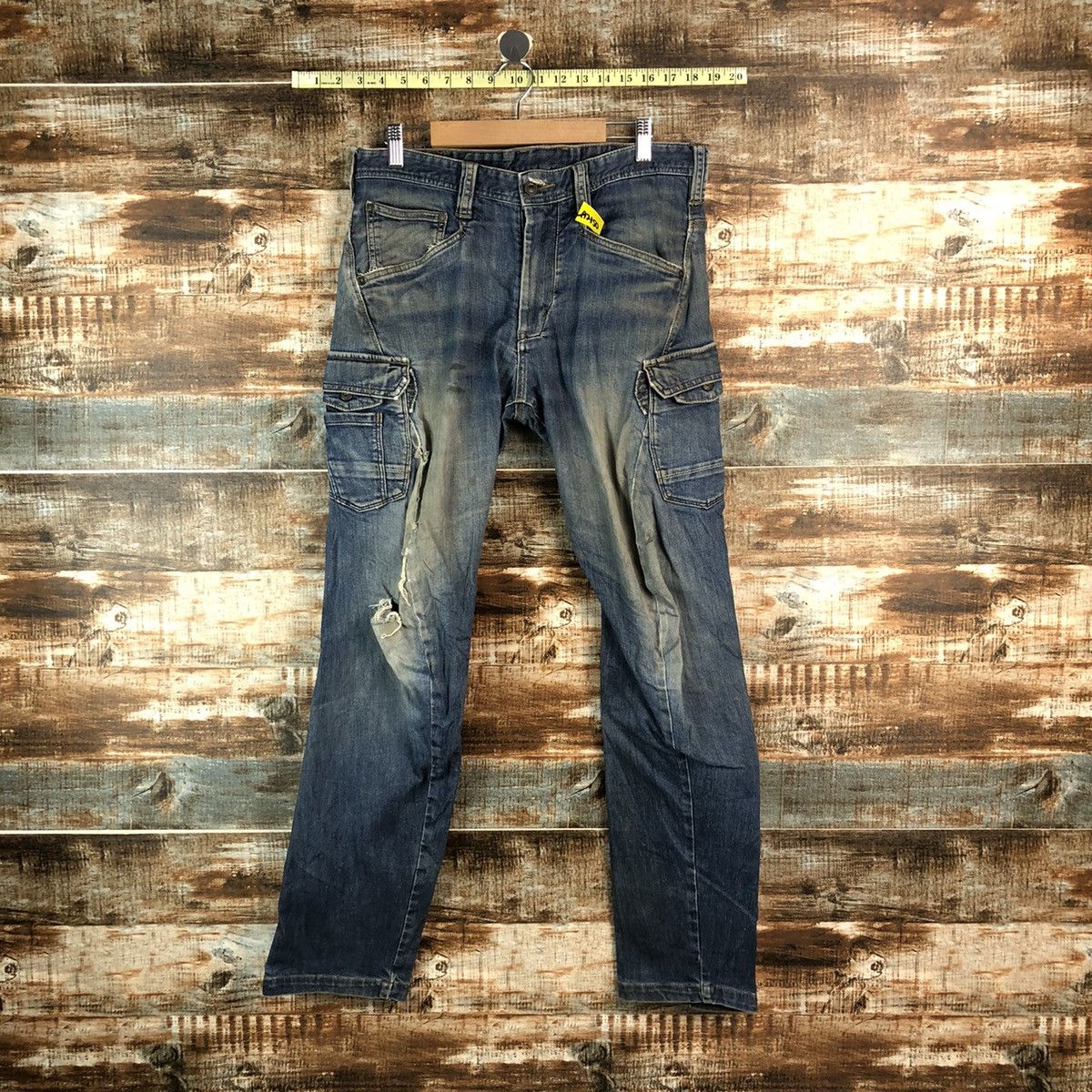Japanese Brand Even River Blue Distressed ripped Denim Pants #A2150 Size US 30 / EU 46 - 1 Thumbnail