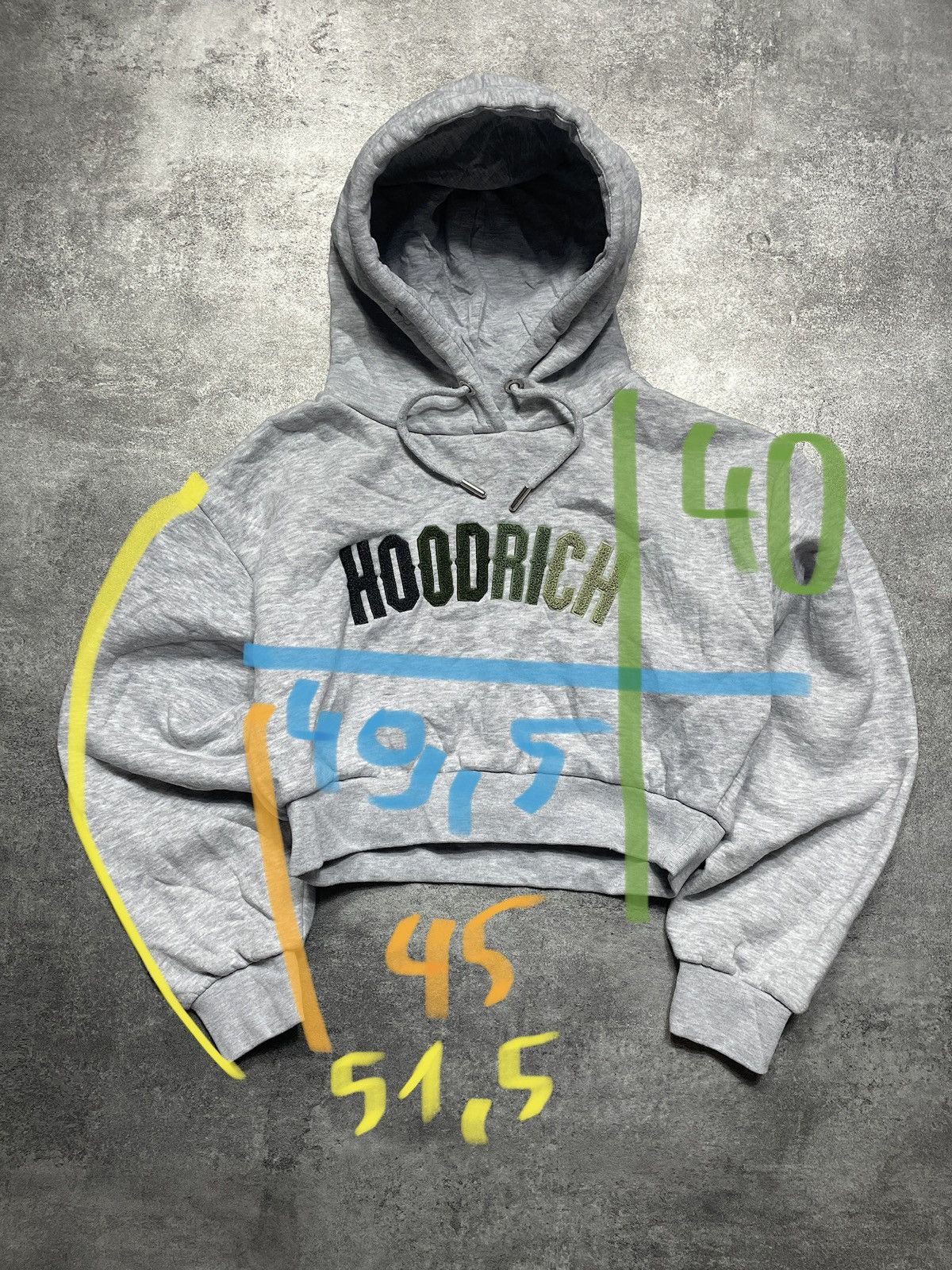 Hoodrich 🔥Offers🔥Hoodrich Short Hoodie Hype Streetwear Spellout Size XS / US 0-2 / IT 36-38 - 13 Thumbnail