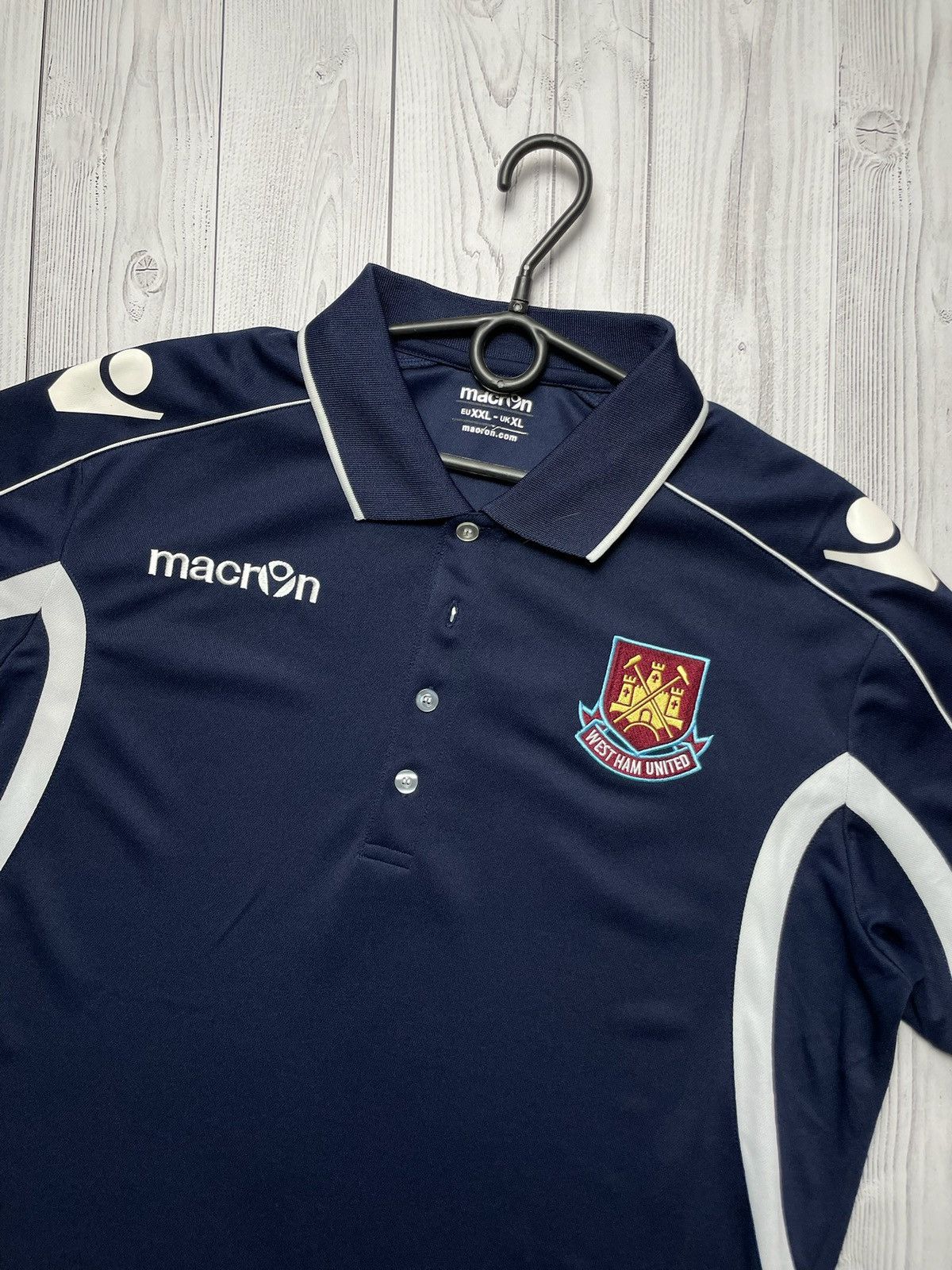 Vintage Vintage Macron West Ham soccer polo jersey size XL logo Size US XL / EU 56 / 4 - 2 Thumbnail