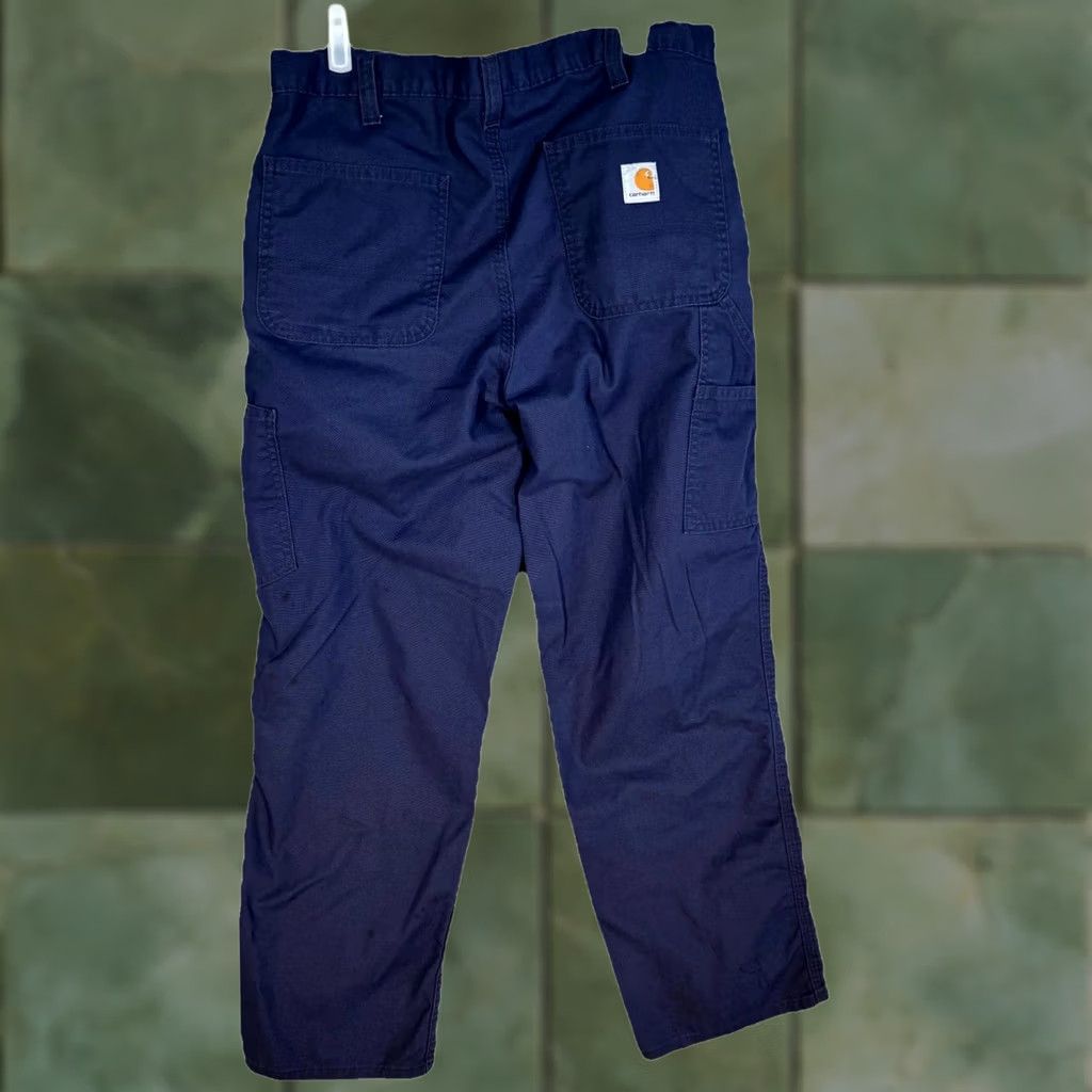 Carhartt VINTAGE Carhartt Carpenter Pants Men 34x30 Navy Canvas Dungaree Workwear 383-20 Size US 34 / EU 50 - 1 Thumbnail