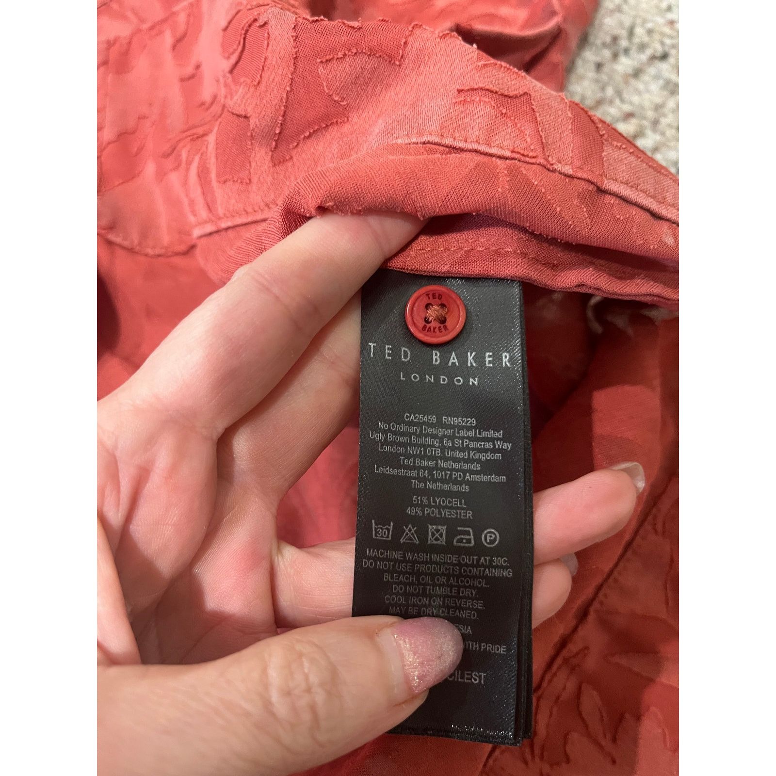 Ted Baker Ted Baker Cilest Boxy Short Sleeve Shirt Rust SZ 0 (U.S. 2) Size XS / US 0-2 / IT 36-38 - 10 Thumbnail