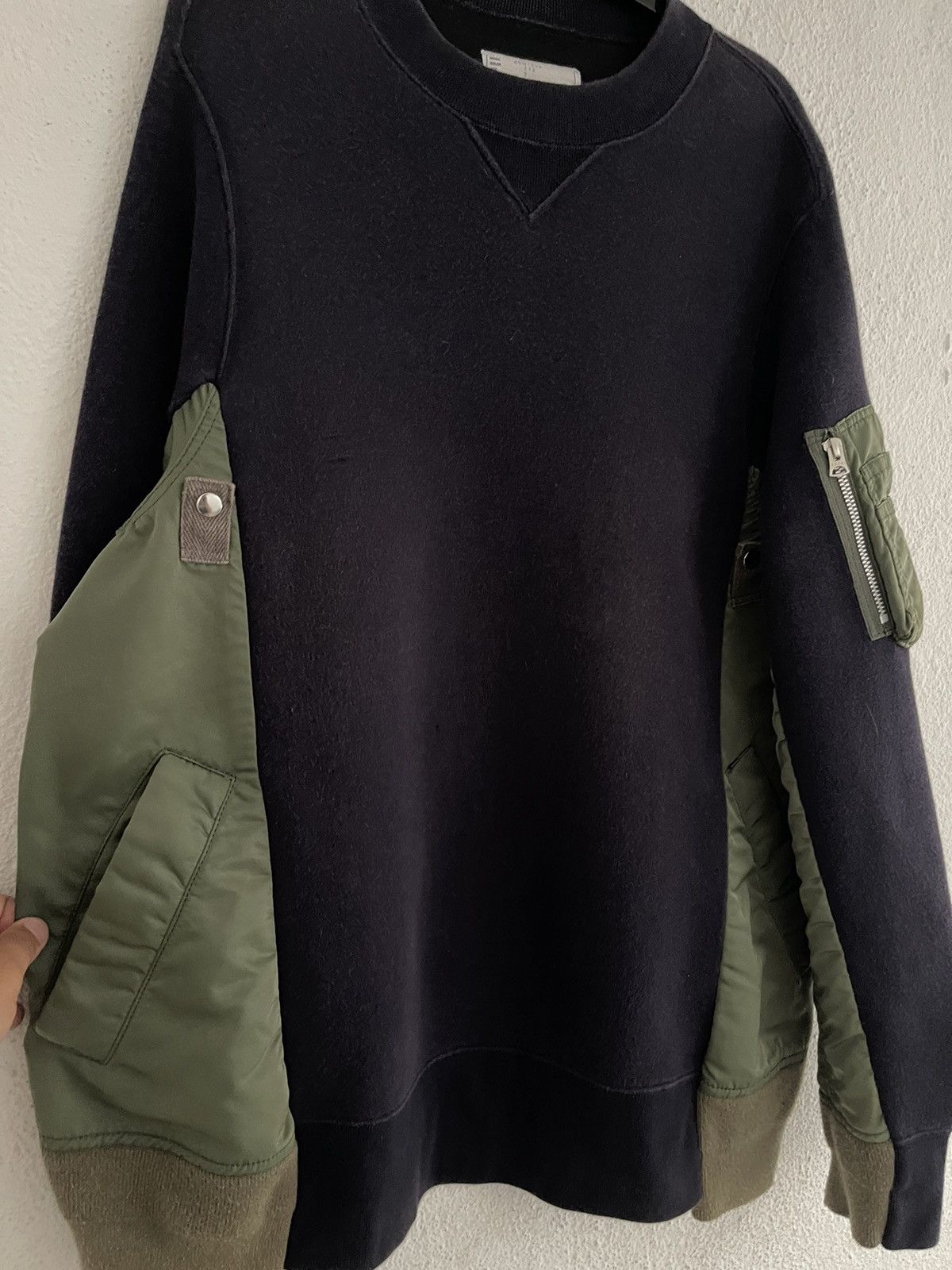Sacai Sacai Felpa Sponge Sweat MA-1 PU (SCM 032) Size US M / EU 48-50 / 2 - 2 Thumbnail