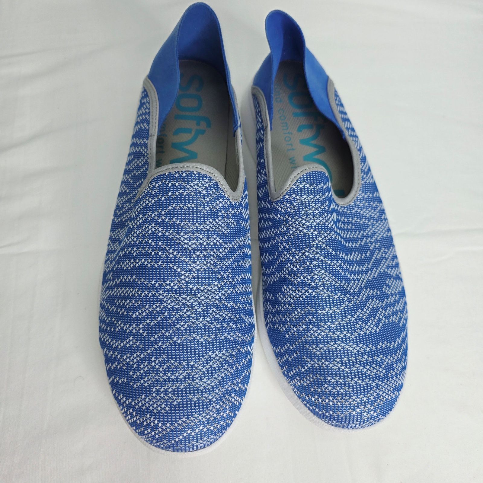 Other SoftWalk Simba Flat Blue Knit Low Top Slip On Sneakers Size US 12 / IT 42 - 3 Thumbnail