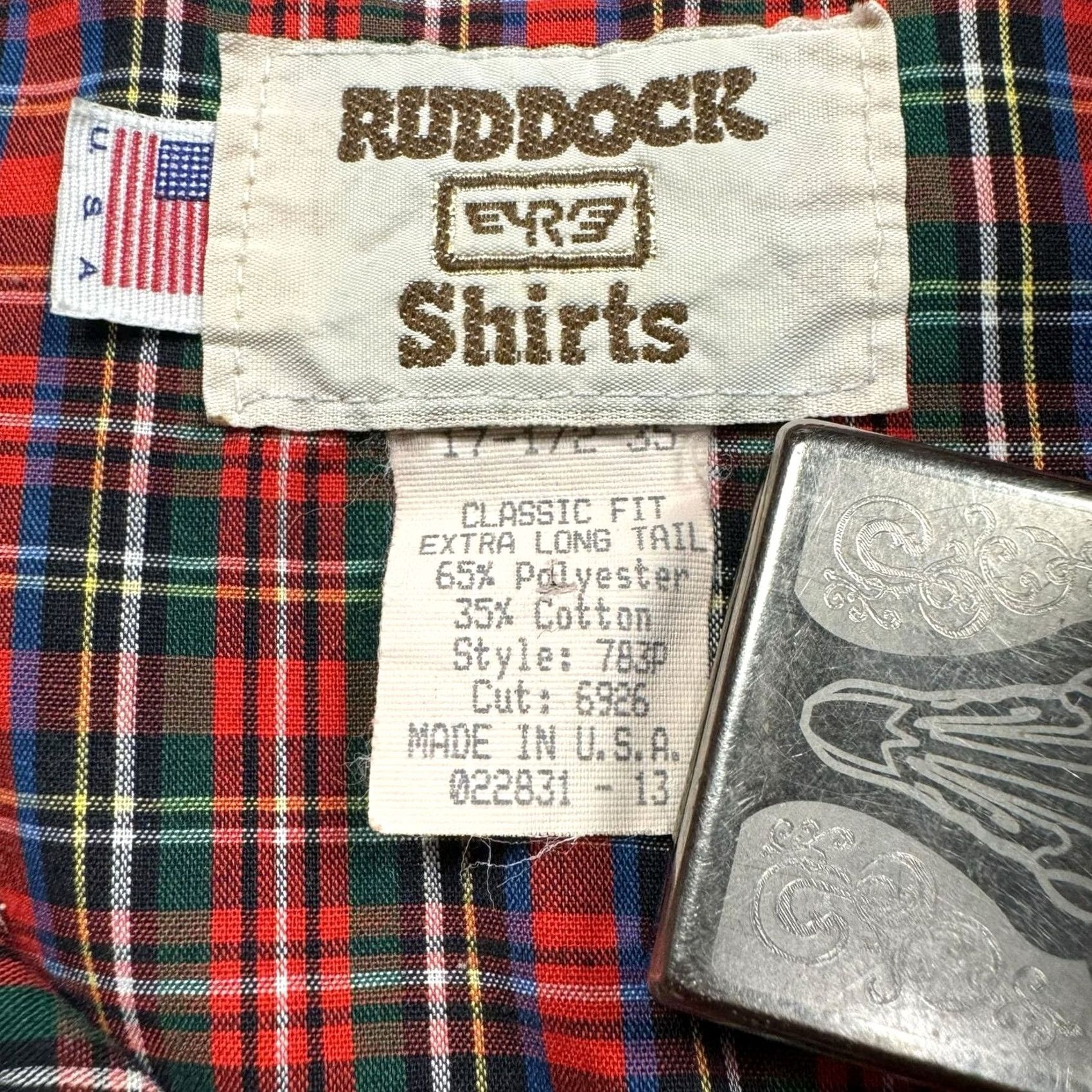Vintage VINTAGE Pearl Snap Western Shirt Men's 17.5/35 Red Long Sleeve Cowboy Ruddock Cotton Blend Plaid Shirt Mens Swing Cadence Size US XXL / EU 58 / 5 - 6 Thumbnail
