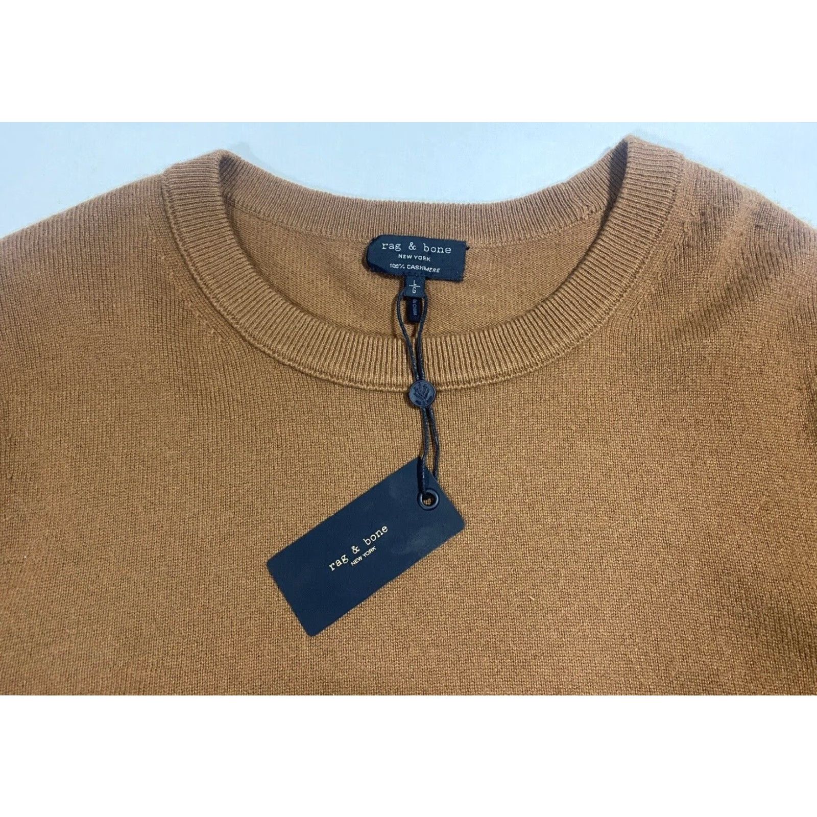 Rag & Bone VINTAGE Rag & Bone Lightweight Cashmere Crewneck Sweater Camel L Mens Pullover Capine? Size US L / EU 52-54 / 3 - 6 Thumbnail