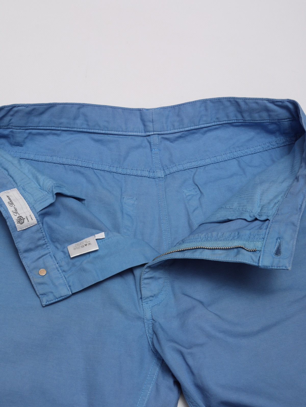 Loro Piana Loro Piana Sky Blue Cotton Linen Pants Trousers Size US 35 - 7 Thumbnail