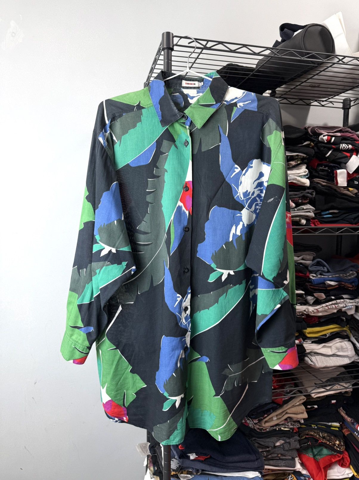 Vintage Rare Vintage France Made Rodier Flowers Print Shirt Buttons Size M / US 6-8 / IT 42-44 - 1 Thumbnail