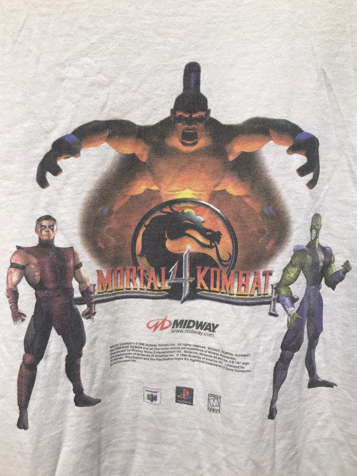 Nintendo 1997 vintage retro mortal kombat 4 Nintendo video game promo Size US XL / EU 56 / 4 - 2 Thumbnail