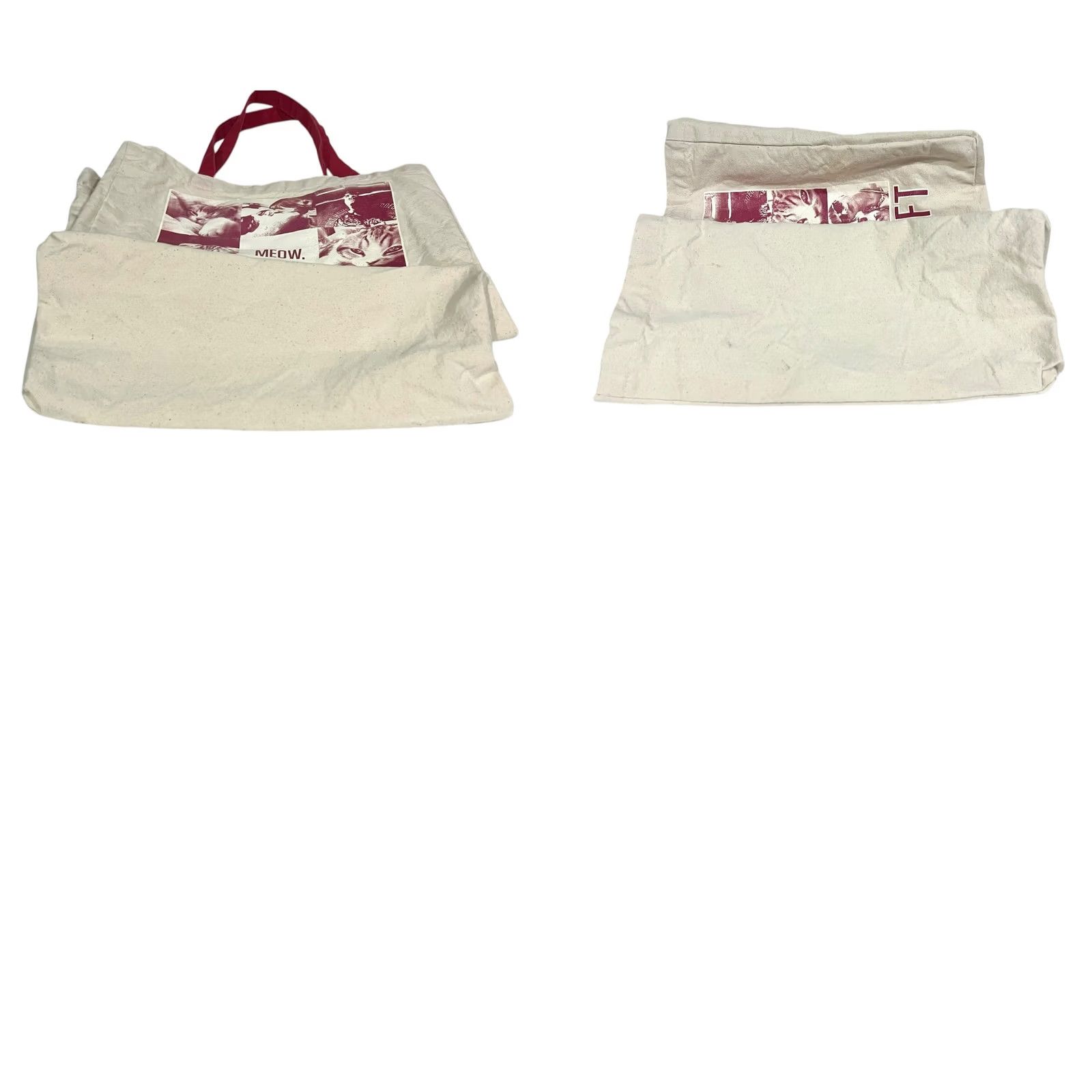 Vintage Taylor Swift Official Merch Tote Bag Cats Meow from Red Tour Canvas RARE Tote Unisex Adults Red Cotton 13.5" tall 13.5" wide Size ONE SIZE - 8 Thumbnail