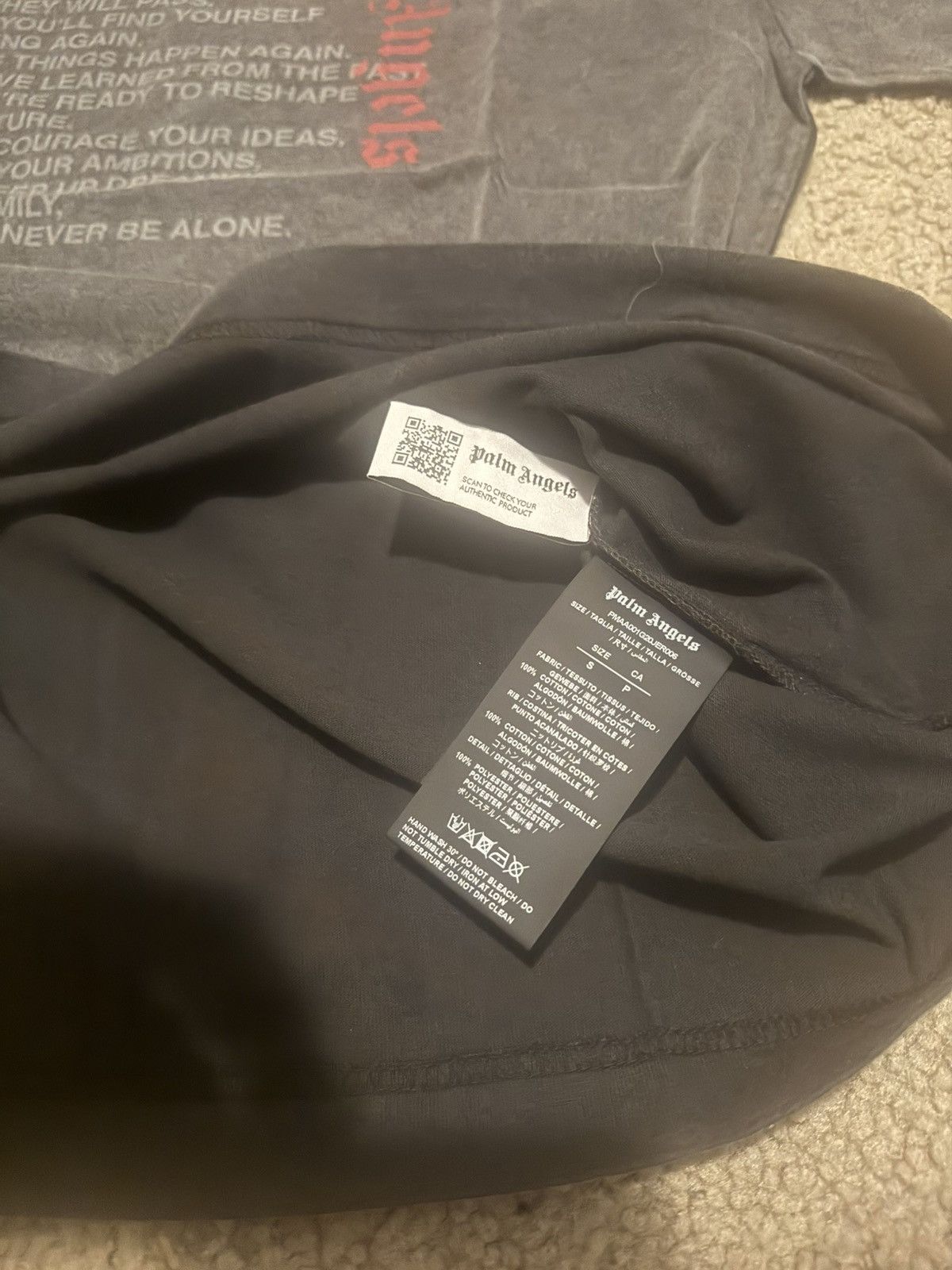 Palm Angels Palm Angels Washed Logo T-shirt Size US S / EU 44-46 / 1 - 8 Thumbnail