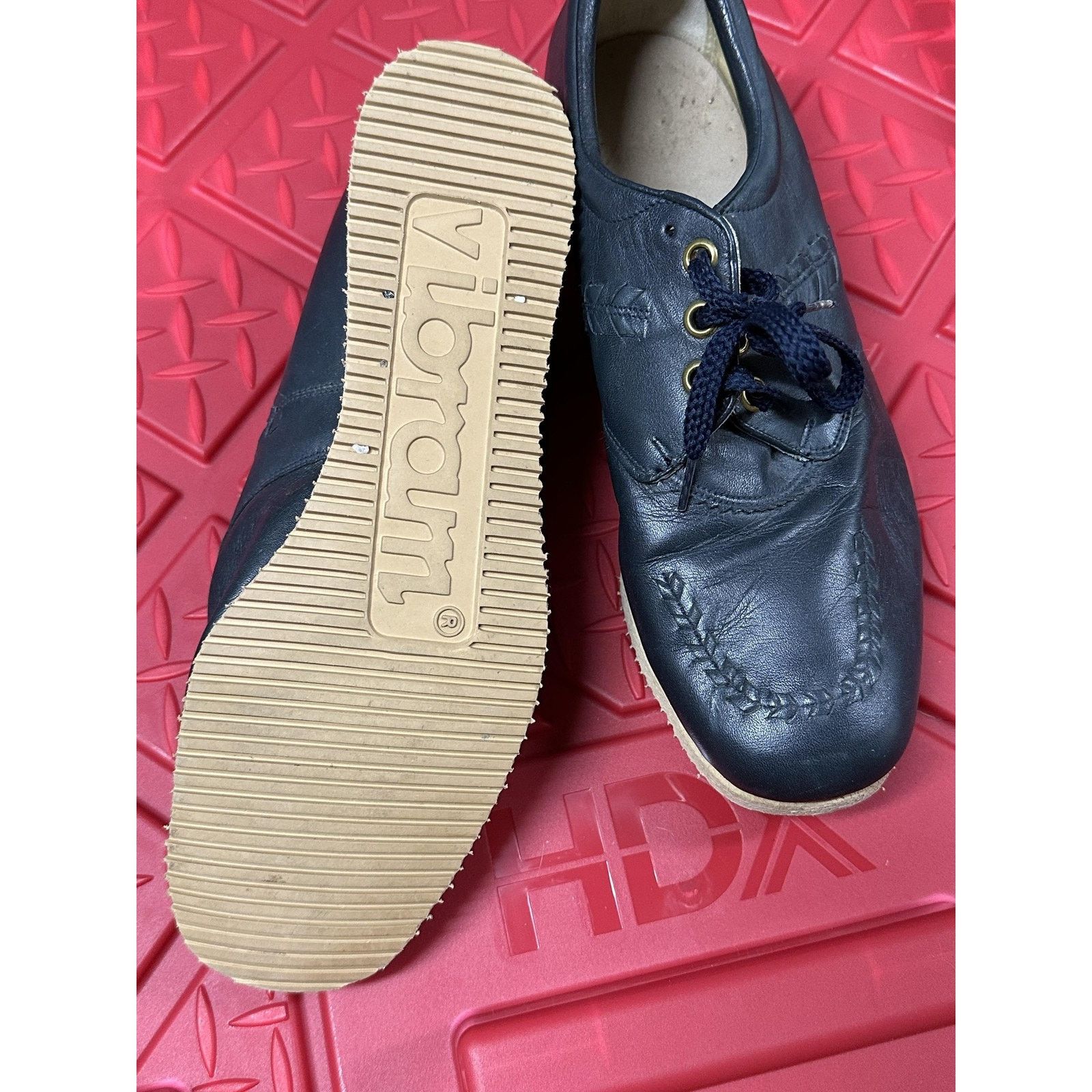 Vintage Vintage leather Shoes 7.5 C Blue Vibram Lace Up Casual Size US 8.5 / IT 38.5 - 4 Thumbnail