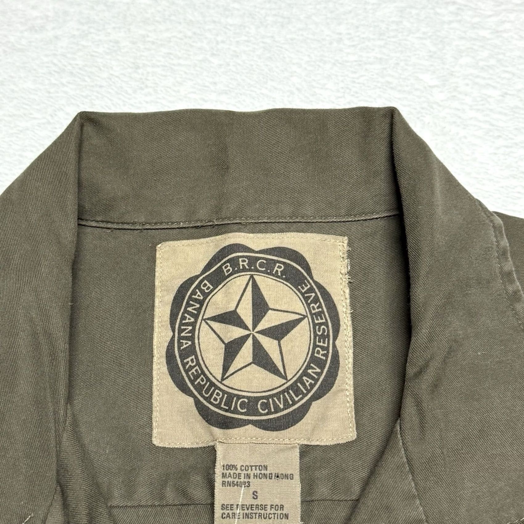 Banana Republic VINTAGE Banana Republic Shirt Small Men Civilian Reserve BRCR Military Field Button NWT Size US S / EU 44-46 / 1 - 4 Thumbnail
