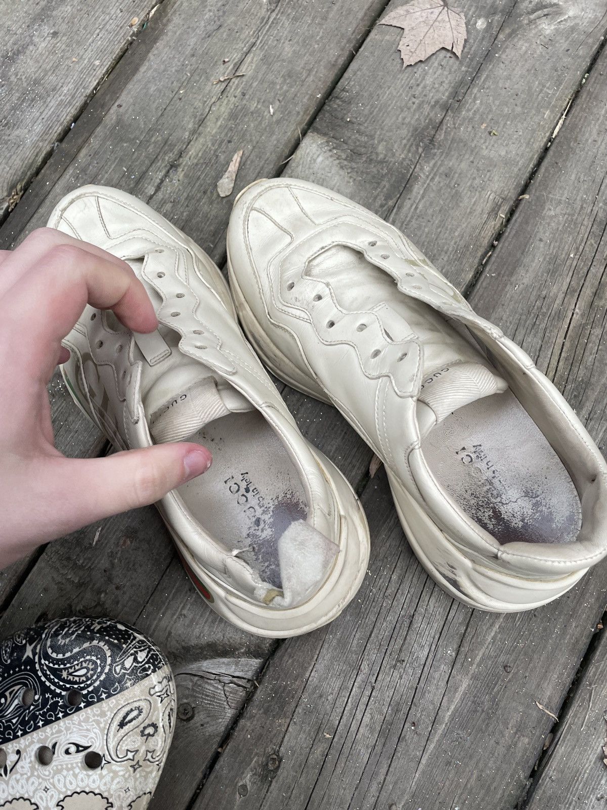 Gucci Gucci white and gray sneakers size 37 Size US 7 / IT 37 - 9 Thumbnail