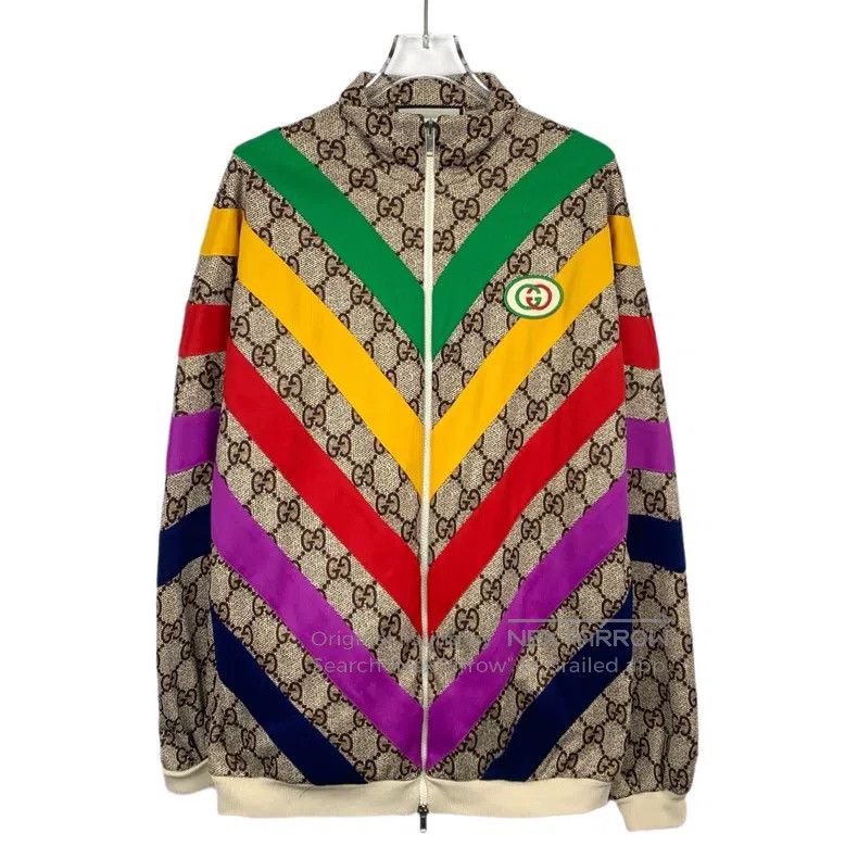 Gucci Gucci Colour block striped logo jacquard stitching stand-u Size XS / US 0-2 / IT 36-38 - 1 Thumbnail