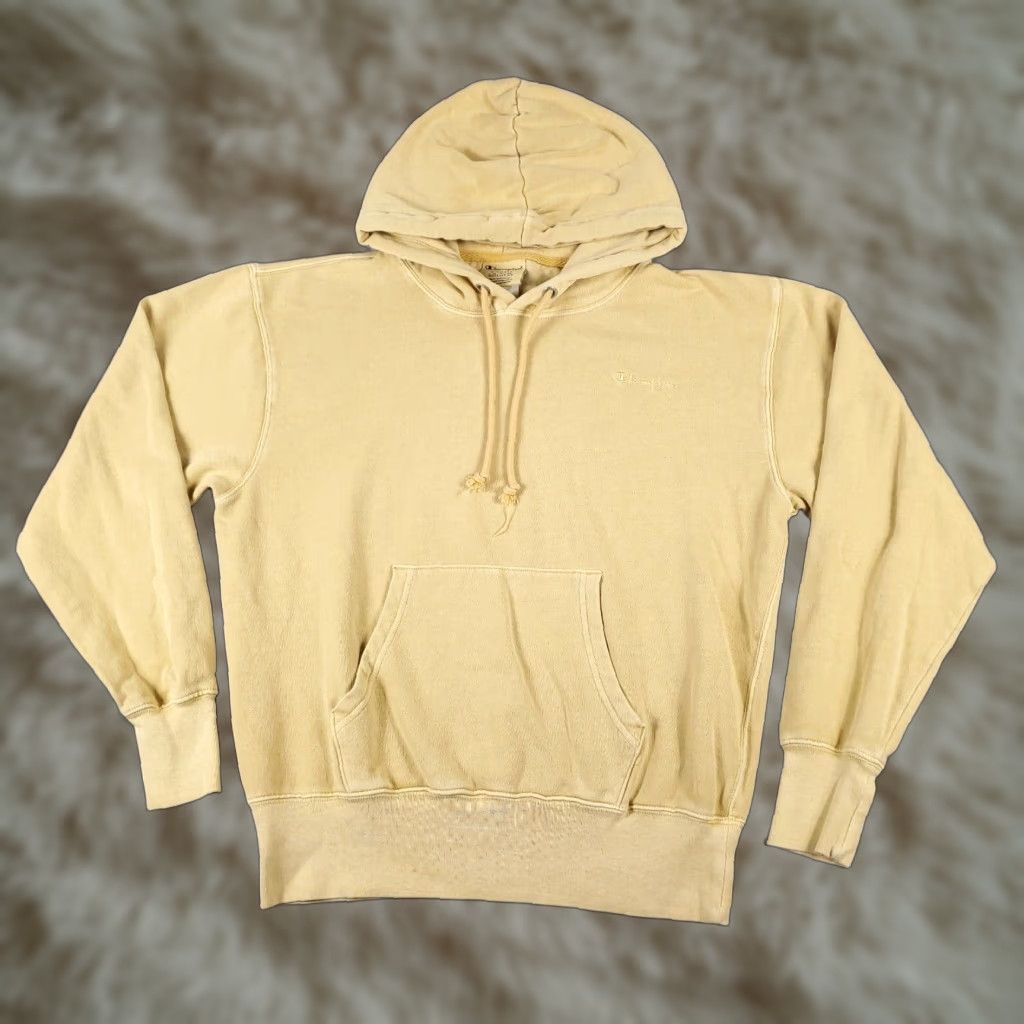 Champion Champion Hoodie Adult XS Yellow Pullover Long Sleeve Sweatshirt Sports Mens Size US XS / EU 42 / 0 - 1 Thumbnail