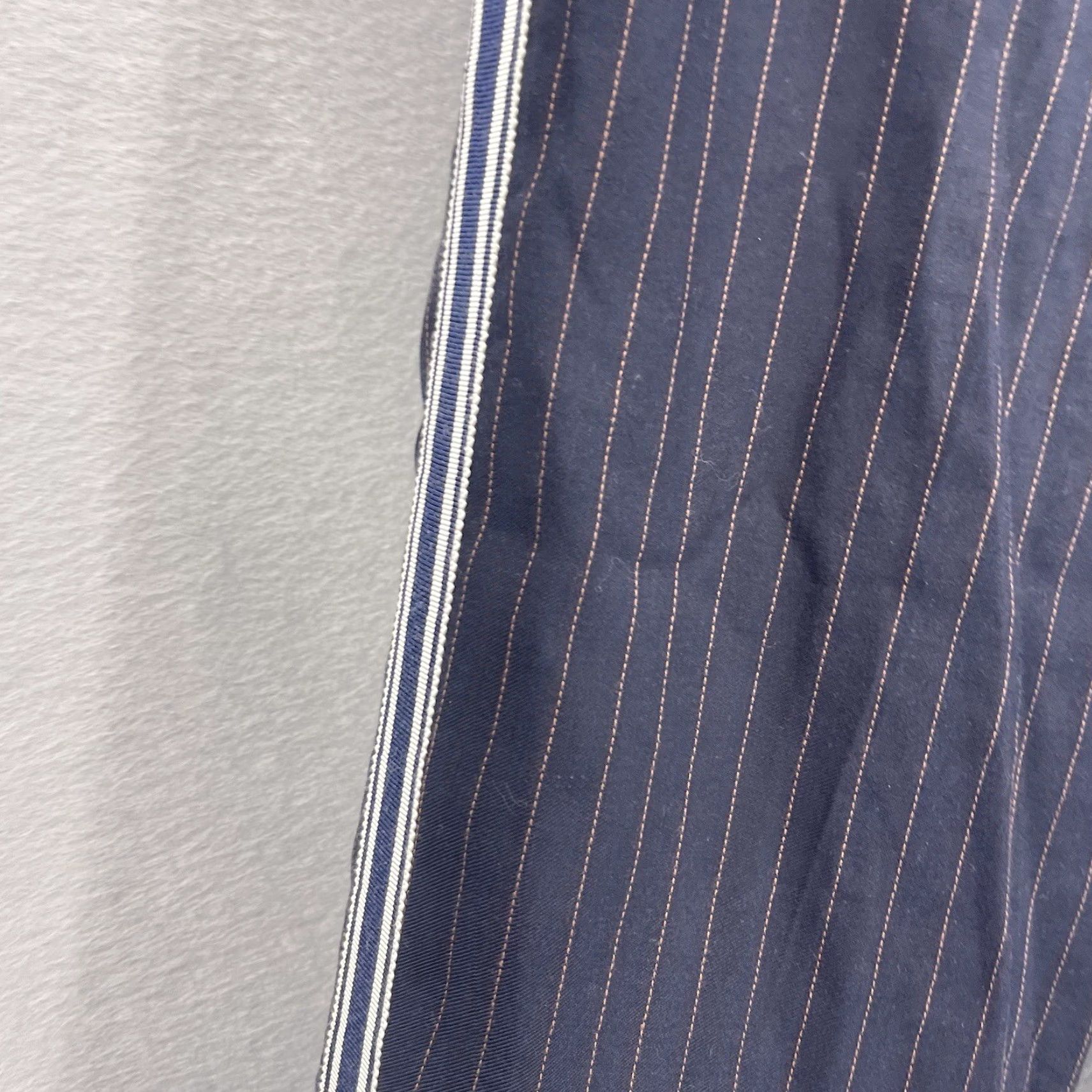 6397 VINTAGE 6397 Women's Wool Blend Striped Pants Ankle Style Mid Rise Casual Office Blue S Preppy Size 28" / US 6 / IT 42 - 6 Thumbnail