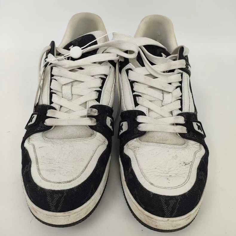 Louis Vuitton LV Black Leather Sneakers Size 43 - dmc Size US 10 / EU 43 - 1 Thumbnail