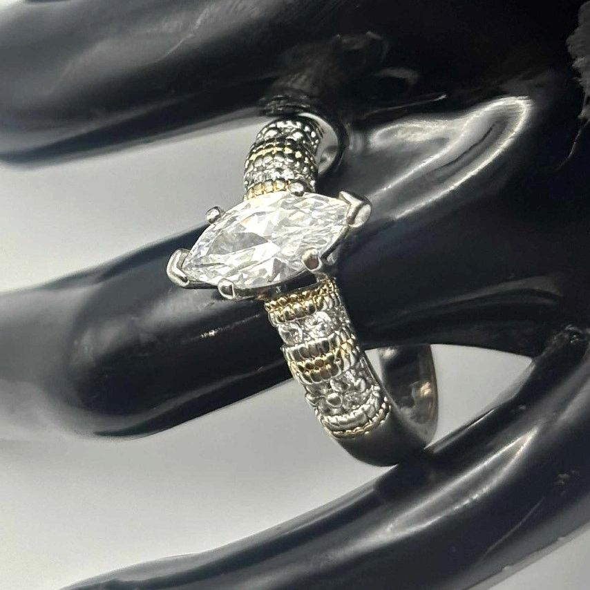Other Silver Crystal Ring Size ONE SIZE - 1 Thumbnail