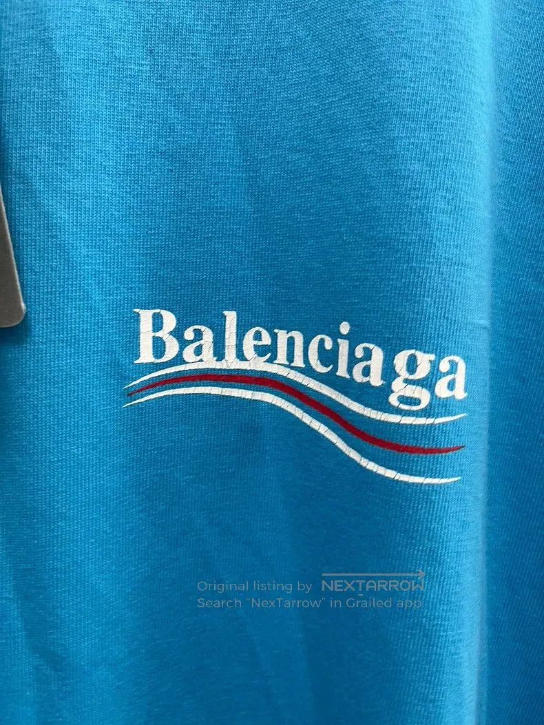 Balenciaga Balenciaga Blue Wave Coke T-Shirt. Size US XL / EU 56 / 4 - 3 Thumbnail