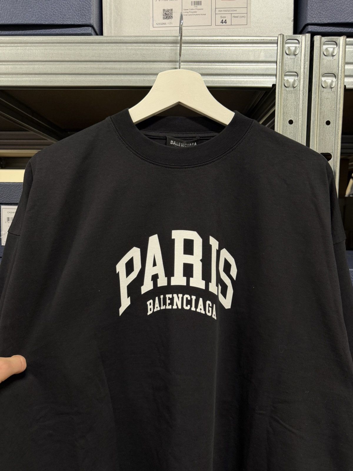 Balenciaga Balenciaga Paris Long Sleeve T-Shirt NEW 850$ Size US XL / EU 56 / 4 - 3 Thumbnail