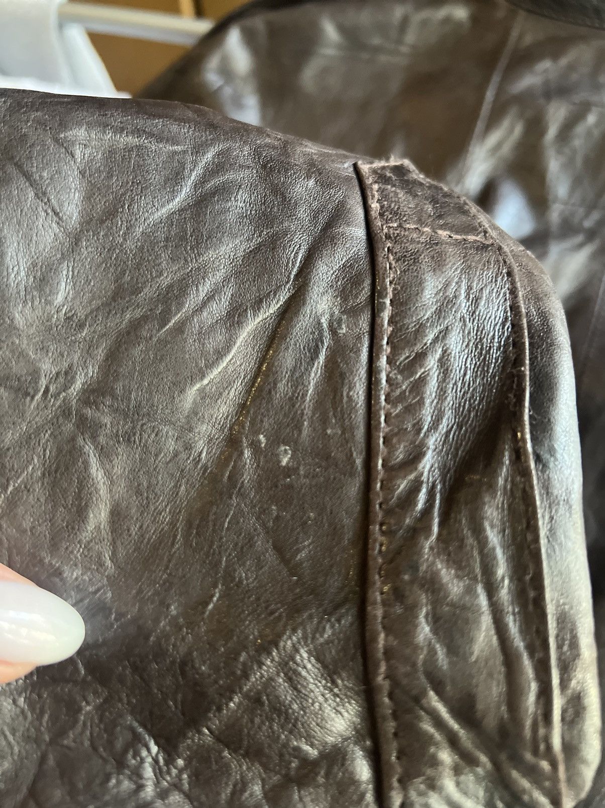 Allsaints Allsaints Enemy Leather Shirt Jacket Brown Men Size M Size US M / EU 48-50 / 2 - 21 Thumbnail