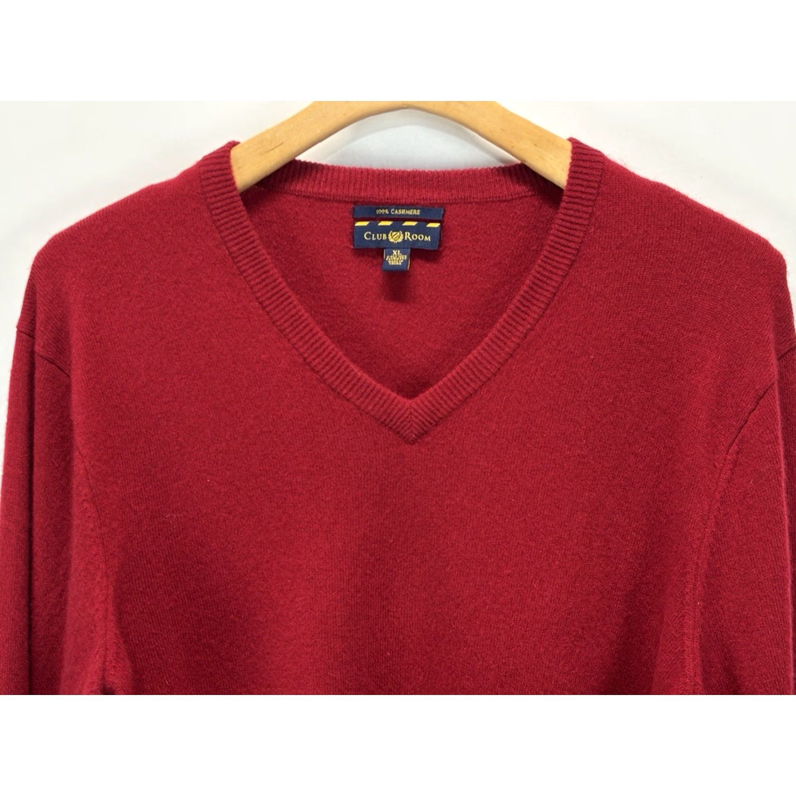 Charter Club Charter Club Sweater Red XL 100% Cashmere V-Neck Pullover Men Office Size US XL / EU 56 / 4 - 2 Thumbnail