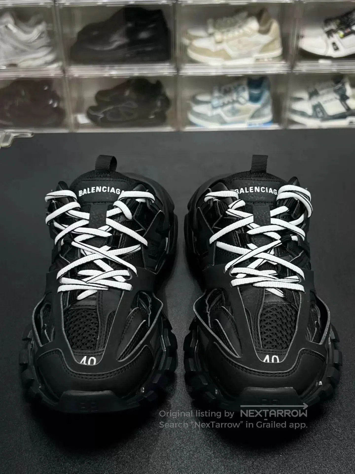 Balenciaga Black Low-Top Lace-Up Chunky Sneakers. Size US 7 / EU 40 - 2 Thumbnail