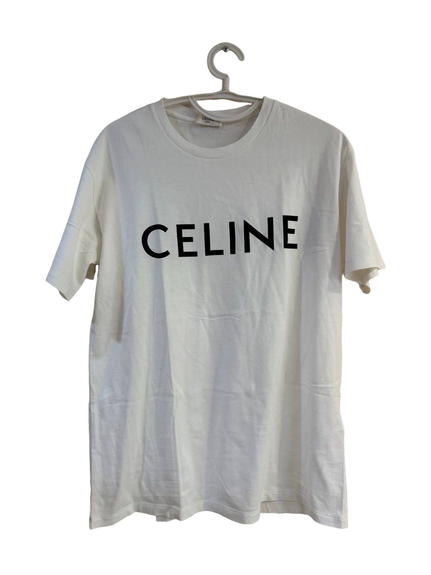Celine Celine Logo Print Cotton T-Shirt XXS Size XXS / US 00 / IT 34 - 1 Thumbnail