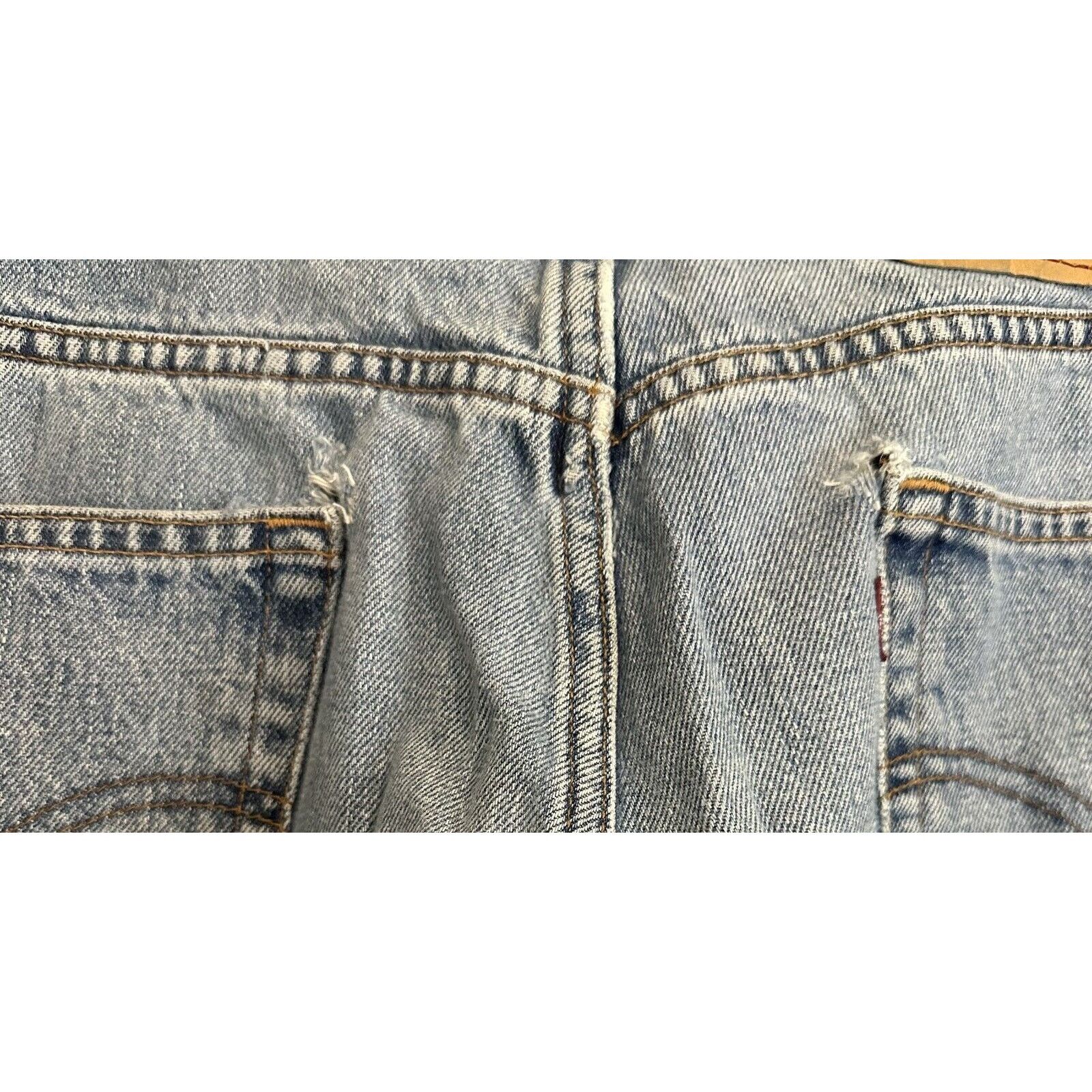 Levi's Levis 505 Straight Leg 36x32 Blue Jeans Mild Distress 90sVTG Size US 36 / EU 52 - 7 Thumbnail