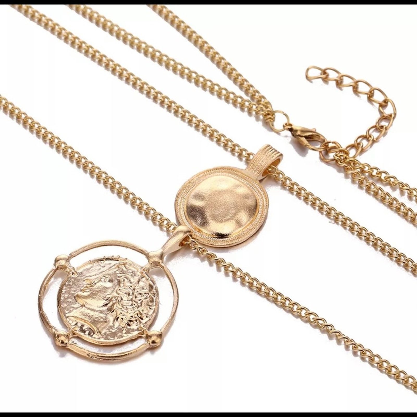 Other Portrait Coin Chain Chocker Necklace Bohe Layered Necklace Size ONE SIZE - 3 Thumbnail