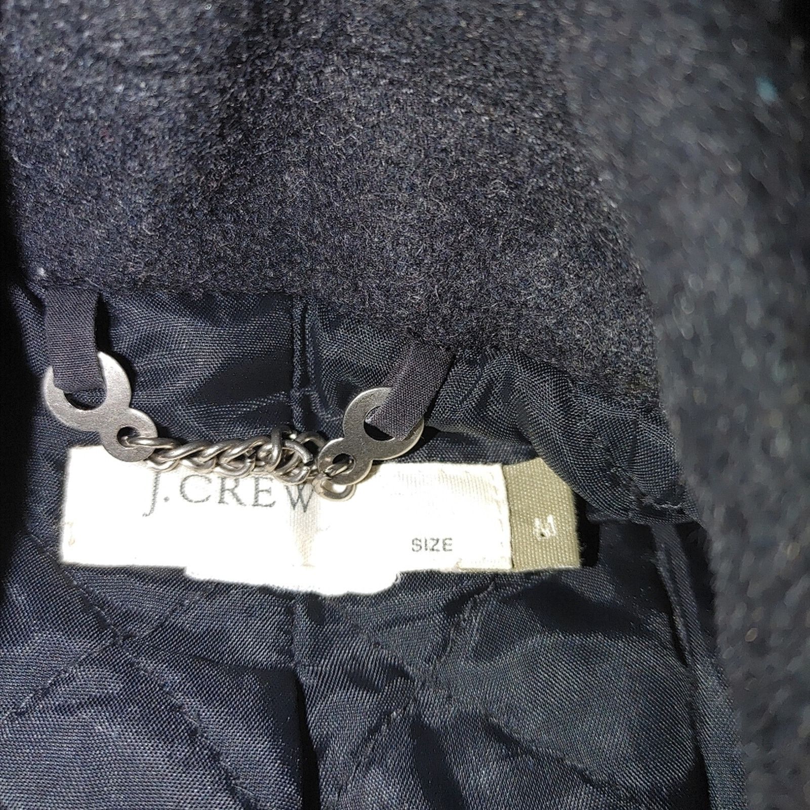 J.Crew Women's J Crew wool pea coat, medium, lined, black Size M / US 6-8 / IT 42-44 - 3 Thumbnail