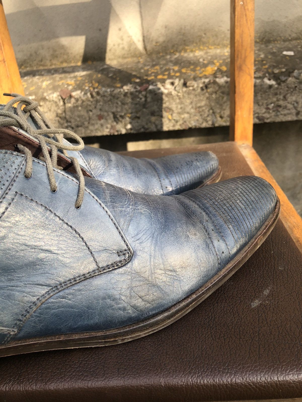 If Six Was Nine × Vintage Italian Vintage Junya Watanabe style Leather Biker shoes Size US 11 / EU 44 - 8 Thumbnail