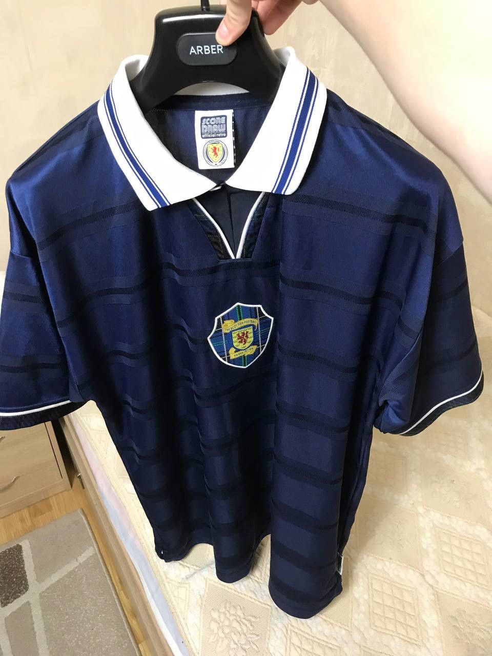 Pringle Of Scotland 🔥 1998 Scotland Retro Football T Shirt Score Draw Jersey Size US XXL / EU 58 / 5 - 6 Thumbnail