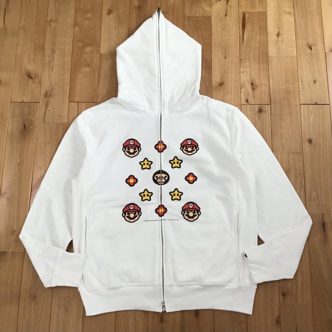 Bape BAPE × Nintendo Mario & Milo Monogram Full Zip Hoodie NIGO Size US M / EU 48-50 / 2 - 2 Thumbnail