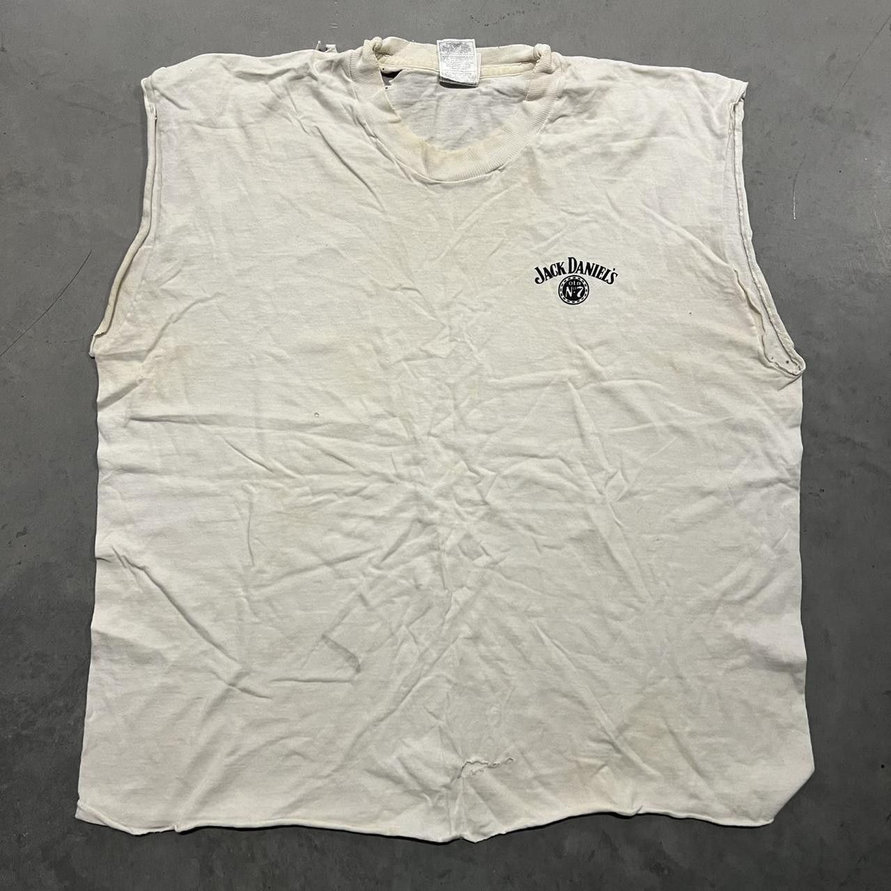 Vintage Crazy Vintage Y2K/2000s Distressed Jack daniels Sleeveless Tank Top! Size US XL / EU 56 / 4 - 1 Thumbnail
