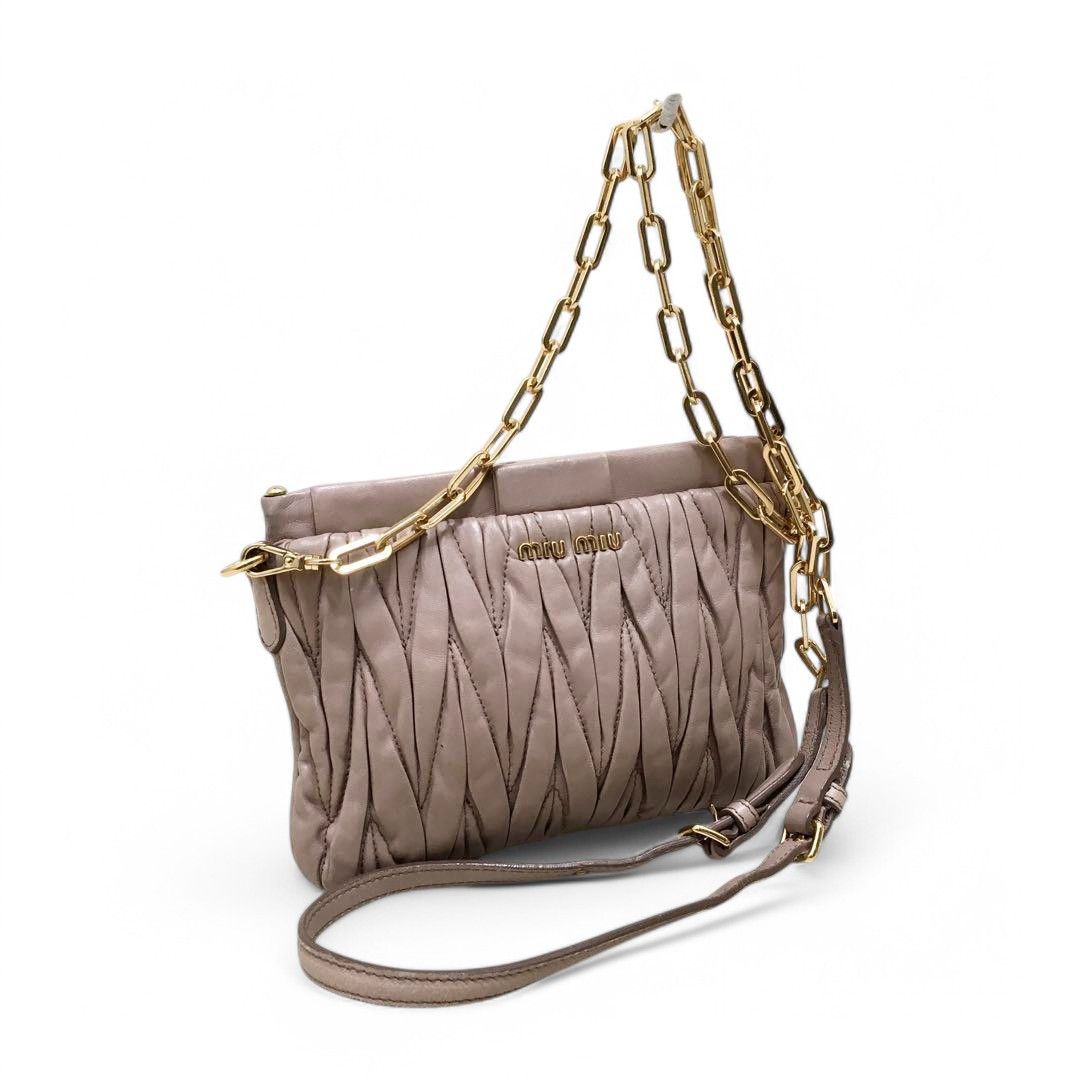 Miu Miu Miu Miu - Rinka Matelasse Gold Chain Vintage Shoulder Bag Size ONE SIZE - 3 Thumbnail