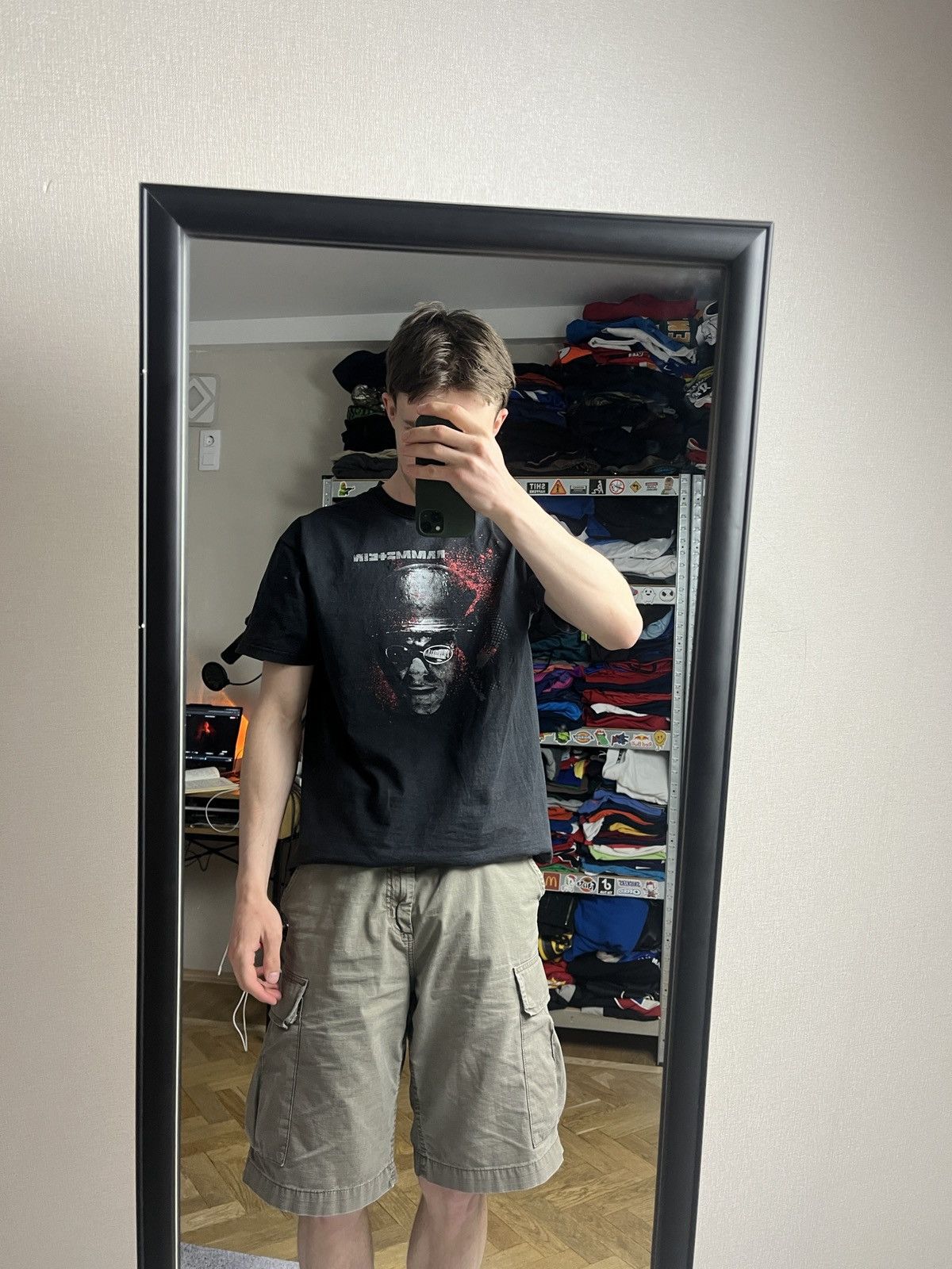Band Tees × Vintage Vintage 00’s Rammstein Big Graphic Logo Helmet T-Shirt Rare Size US L / EU 52-54 / 3 - 2 Thumbnail