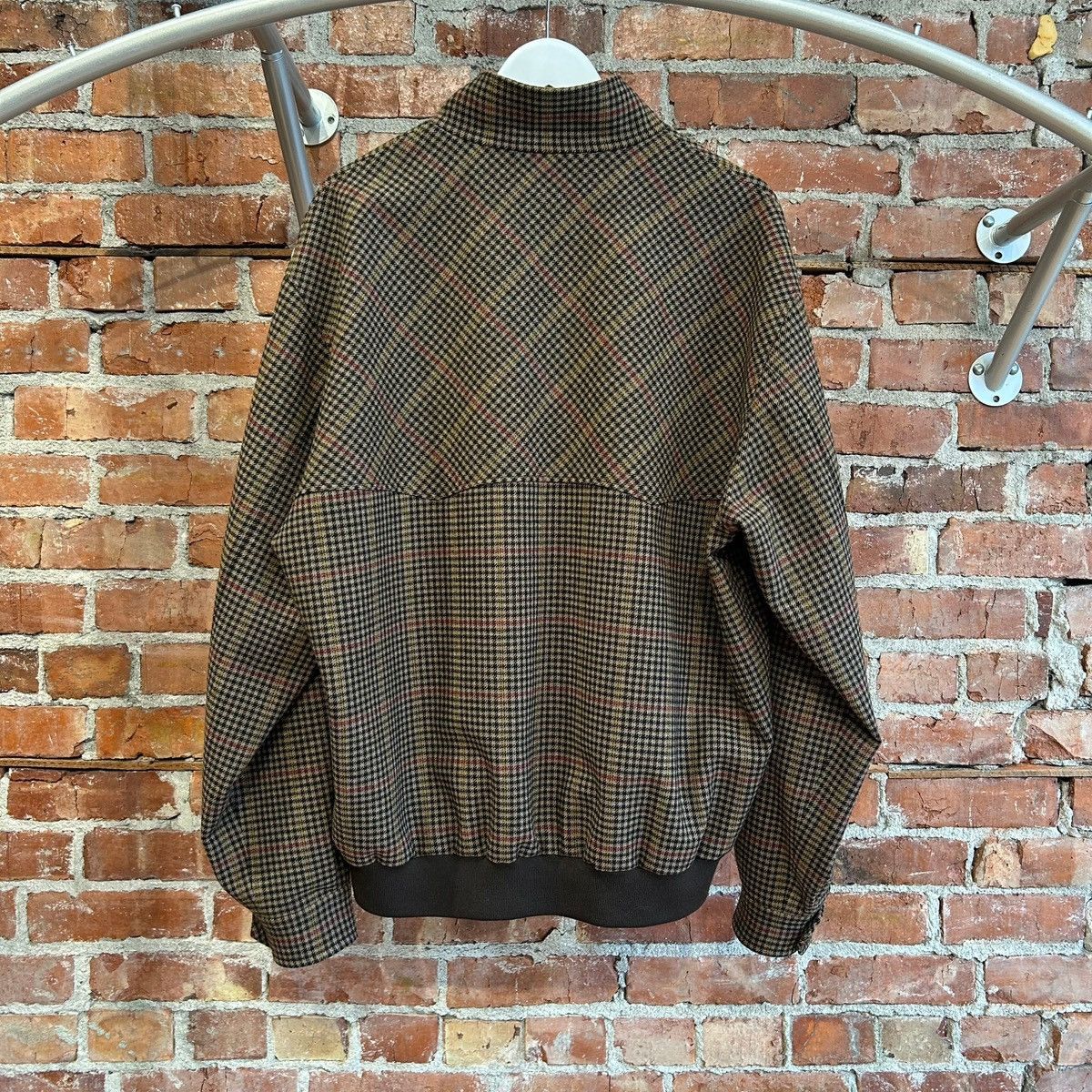Miu Miu MIU MIU FW25 HOUNDSTOOTH CHECK BLOUSON JACKET ‘BROWN’ Size US L / EU 52-54 / 3 - 2 Thumbnail