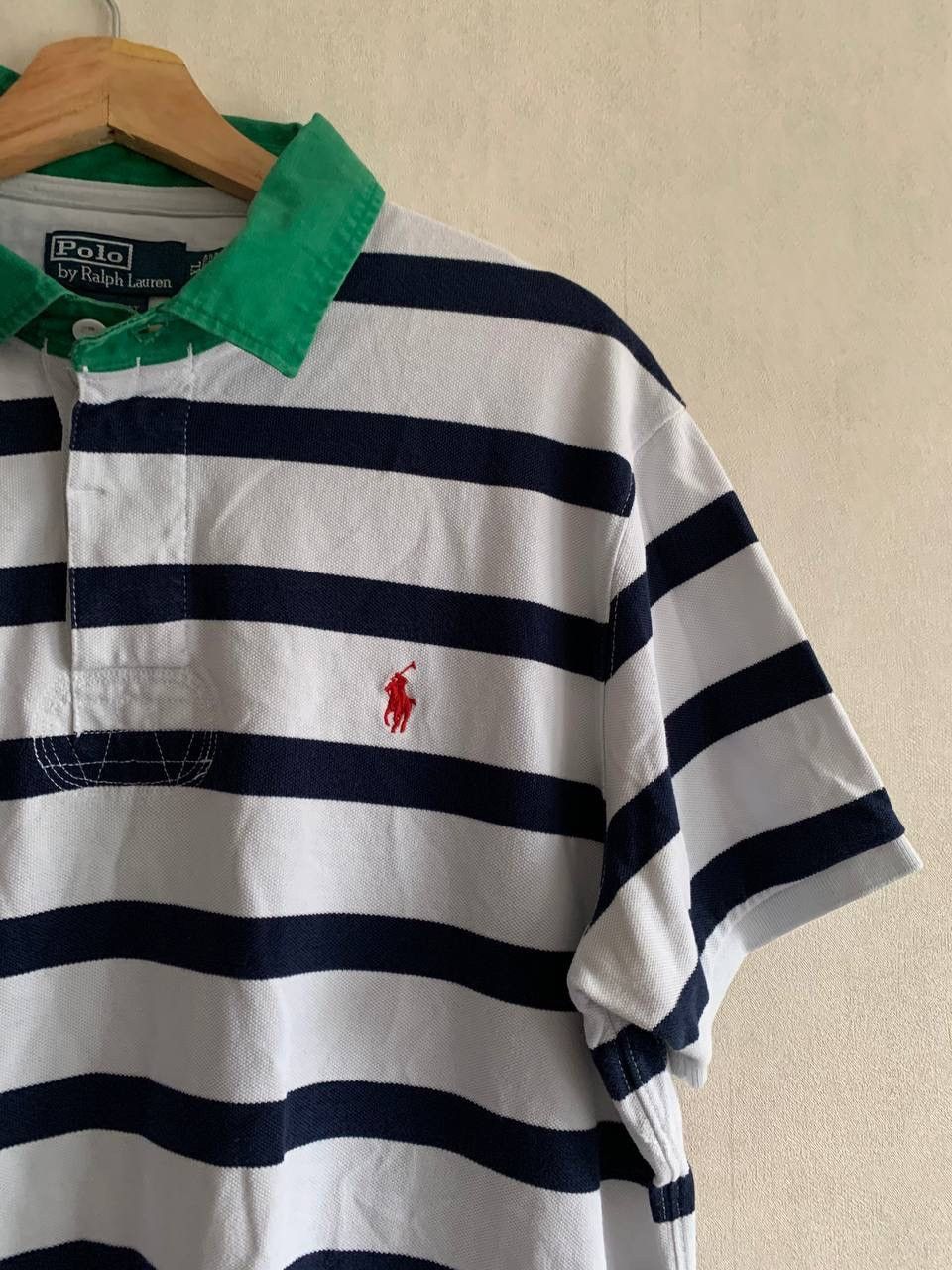 Polo Ralph Lauren Vintage Polo Ralph Lauren Short Sleeve Striped Polo T-Shirt Size US XL / EU 56 / 4 - 3 Thumbnail
