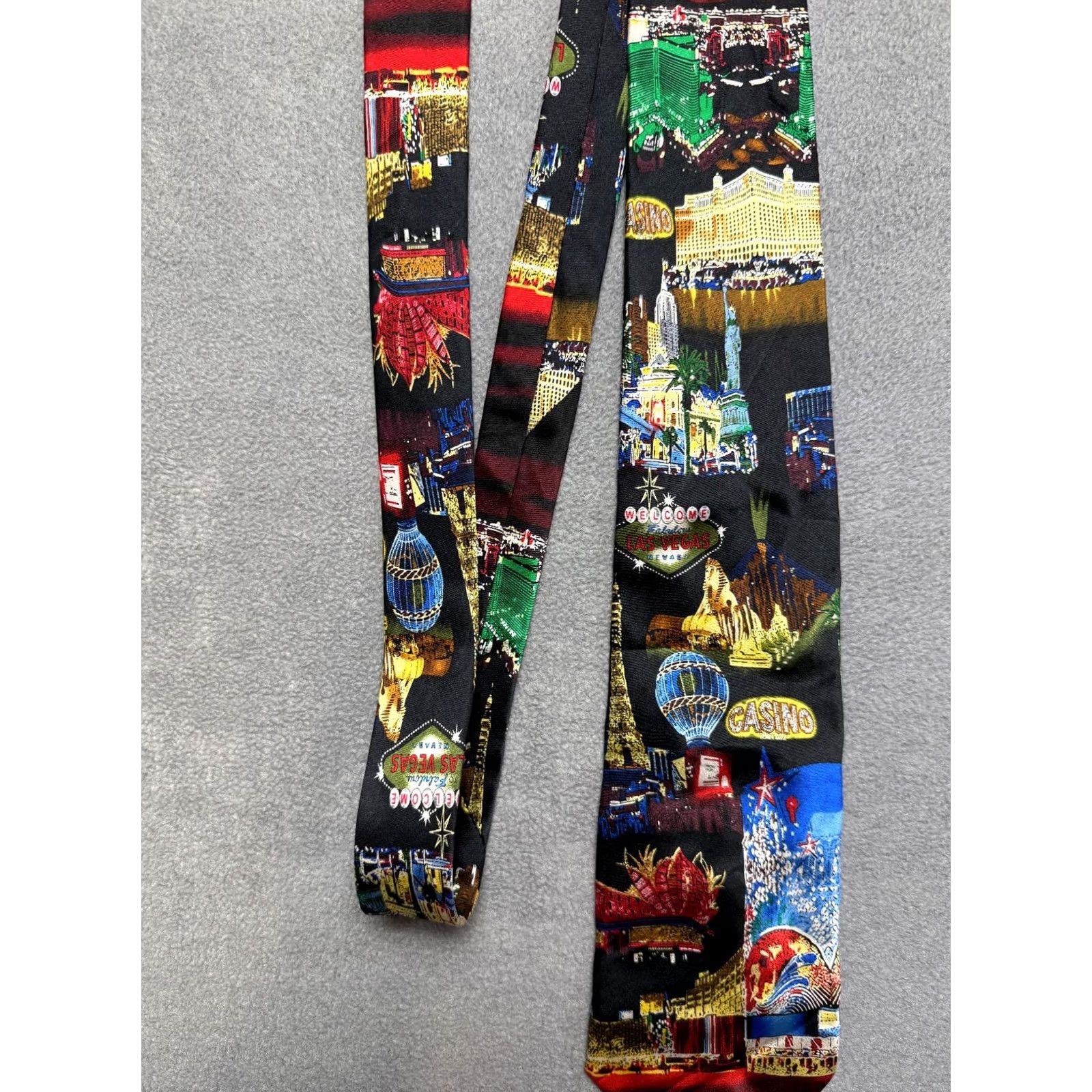 Vintage VINTAGE Museum Artifacts Tie Mens Las Vegas Nights Handmade Silk Neck All Size ONE SIZE - 6 Thumbnail