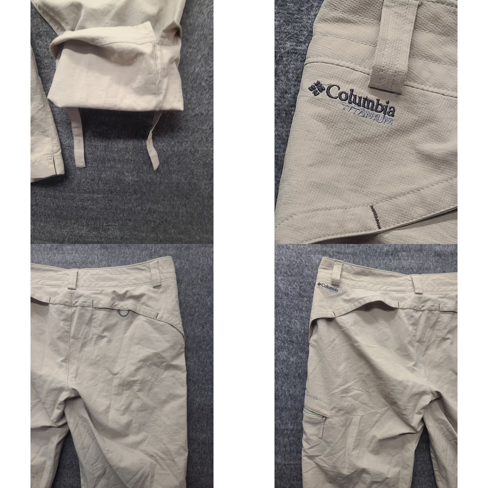 Vintage Columbia Titanium Capris Womens 12 Regular Fit 34x21 Roll Up Omni Shade Gorpcore Capris Pants Beige Polyester Zip Button Size ONE SIZE - 9 Thumbnail
