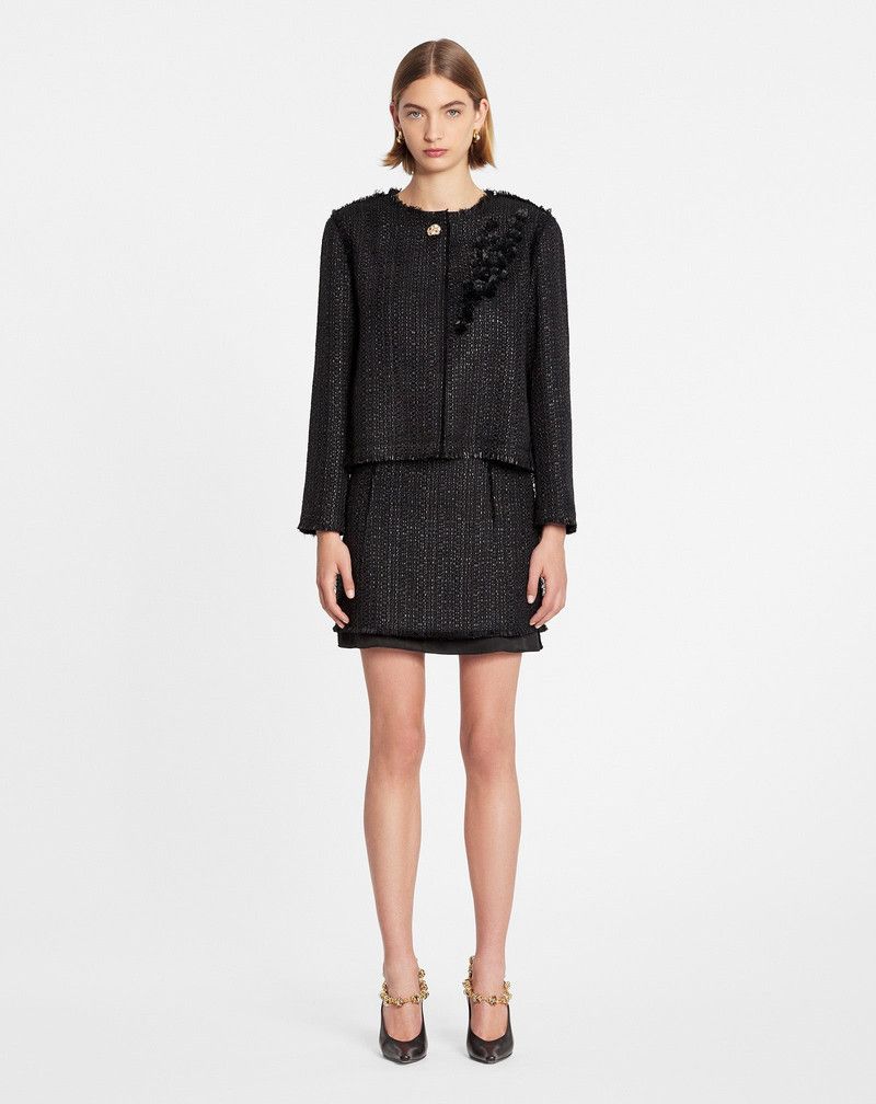 Lanvin o1y0326 Jacket in Black Size M / US 6-8 / IT 42-44 - 5 Thumbnail