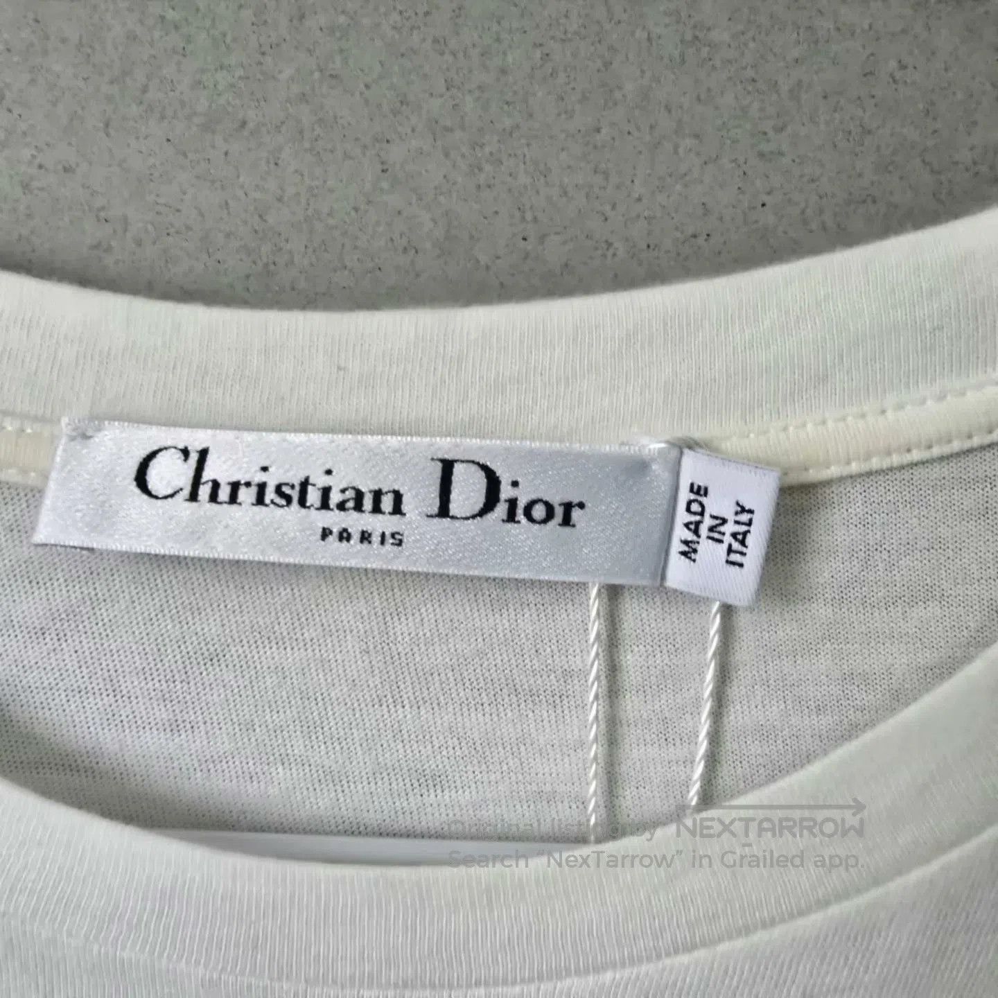 Dior Dior White Stripe Slogan T-Shirt. Size XS / US 0-2 / IT 36-38 - 3 Thumbnail
