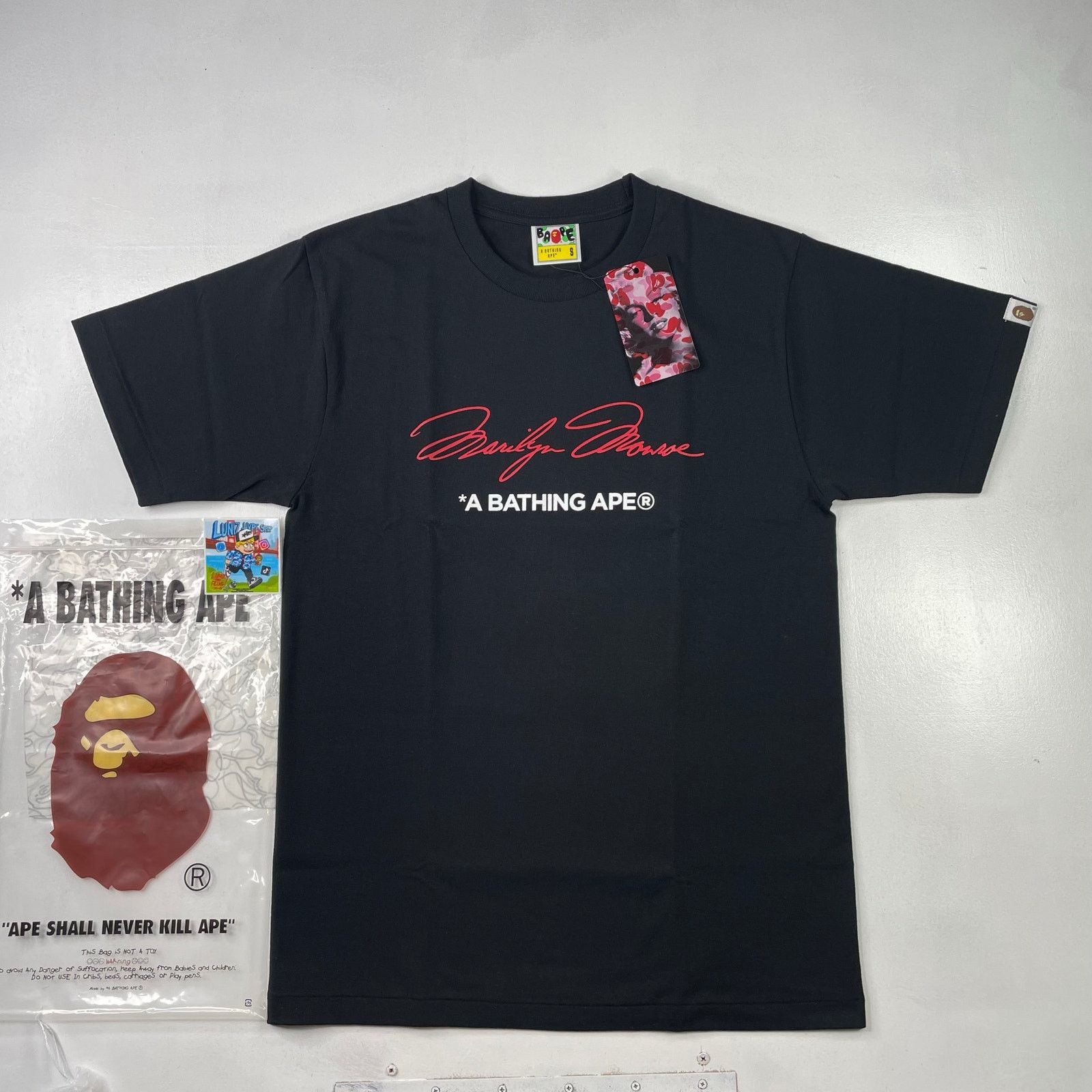 Bape Bape x Marilyn Monroe Rare Camo Tee Size US S / EU 44-46 / 1 - 2 Thumbnail