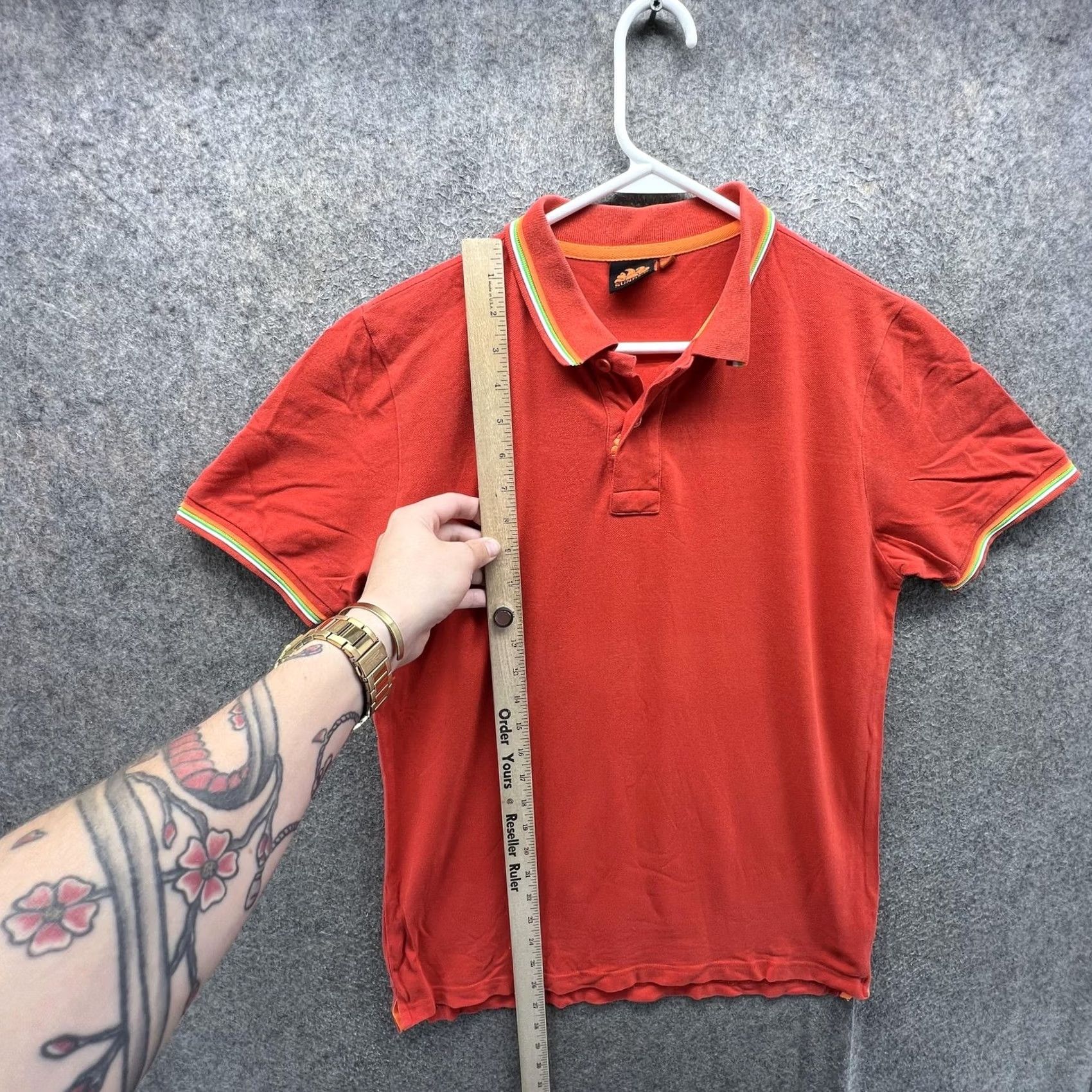 Sundek Sundek Polo Shirt Mens Small Orange Solid Tipped Collar Short Sleeve Casual Shirt Mens Small Orange Solid with Tipped Collar Size US S / EU 44-46 / 1 - 6 Thumbnail