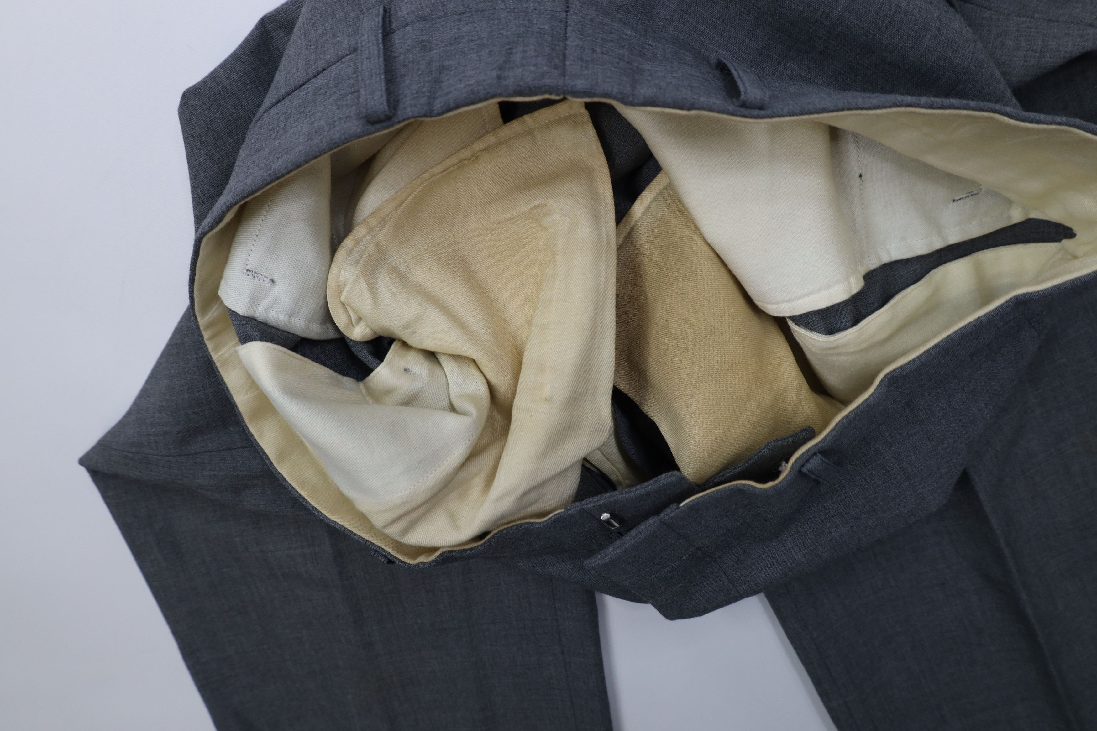Vintage Vintage 70s Streetwear Wool Knit Wide Leg Chino Pants Gray Size US 32 / EU 48 - 10 Thumbnail