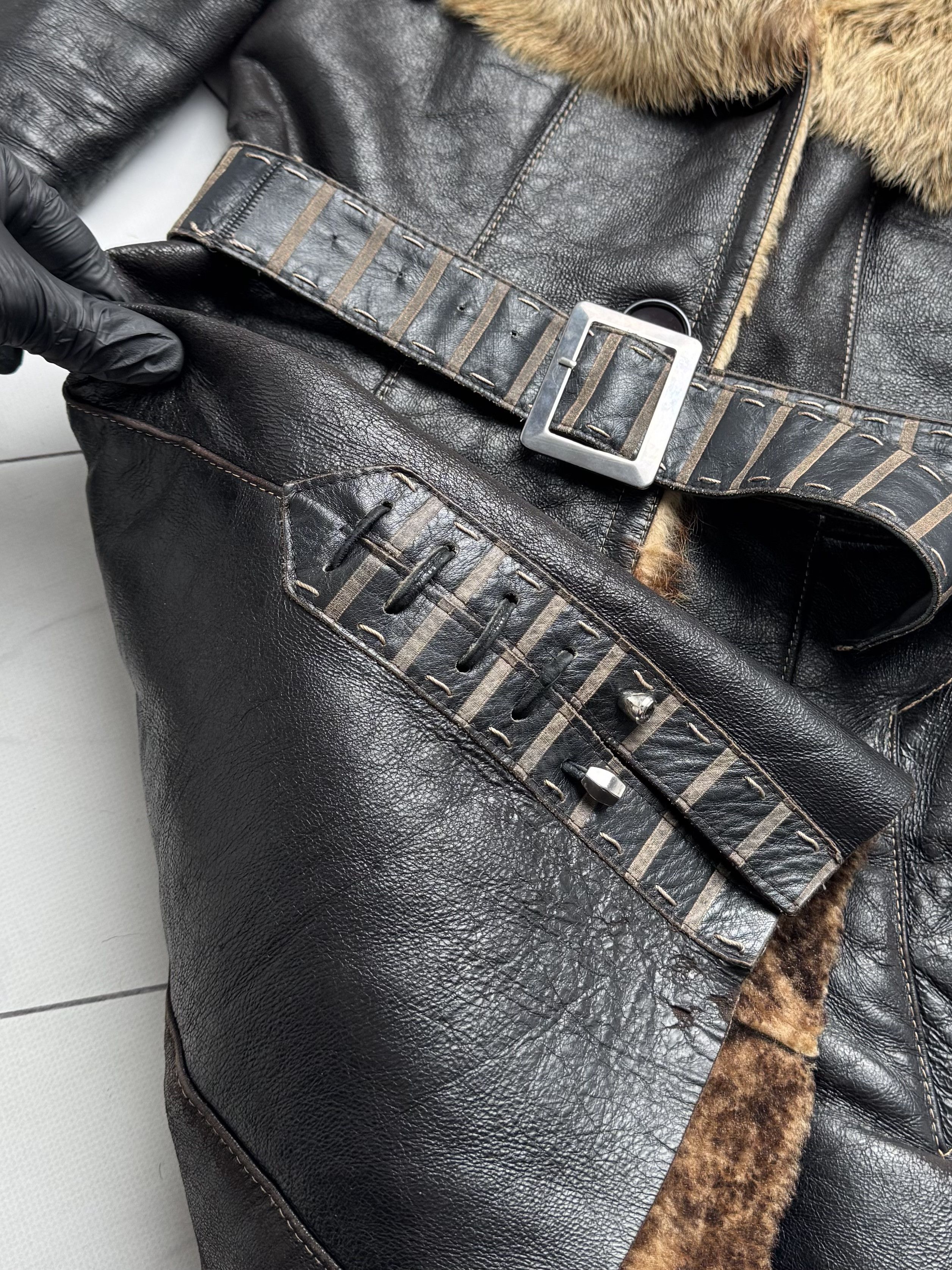 Vintage Vintage Real Sheepskin Hooded Coat With Belted (B550)E2D15 Size S / US 4 / IT 40 - 5 Thumbnail